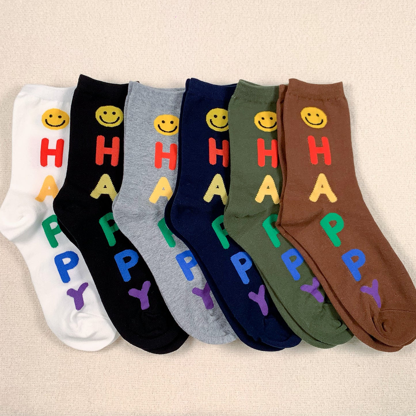 Women's Crew Happy Line Socks