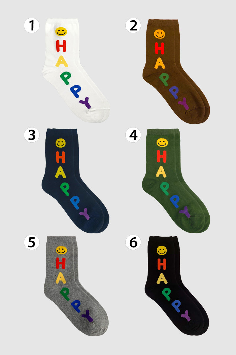 Women's Crew Happy Line Socks