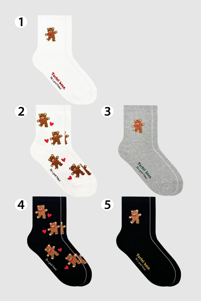Women's Crew Tactel Teddy Bear Socks