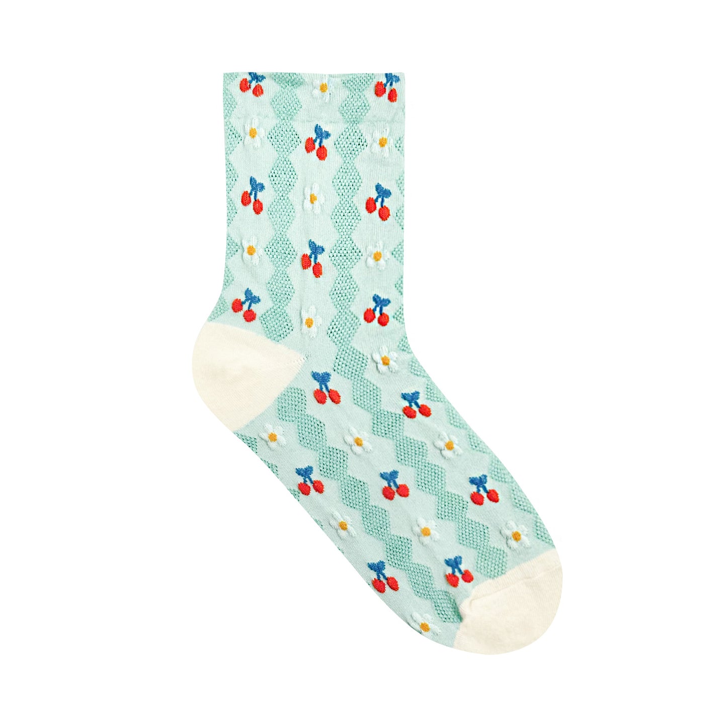 Women's Crew Cherry Knit Socks