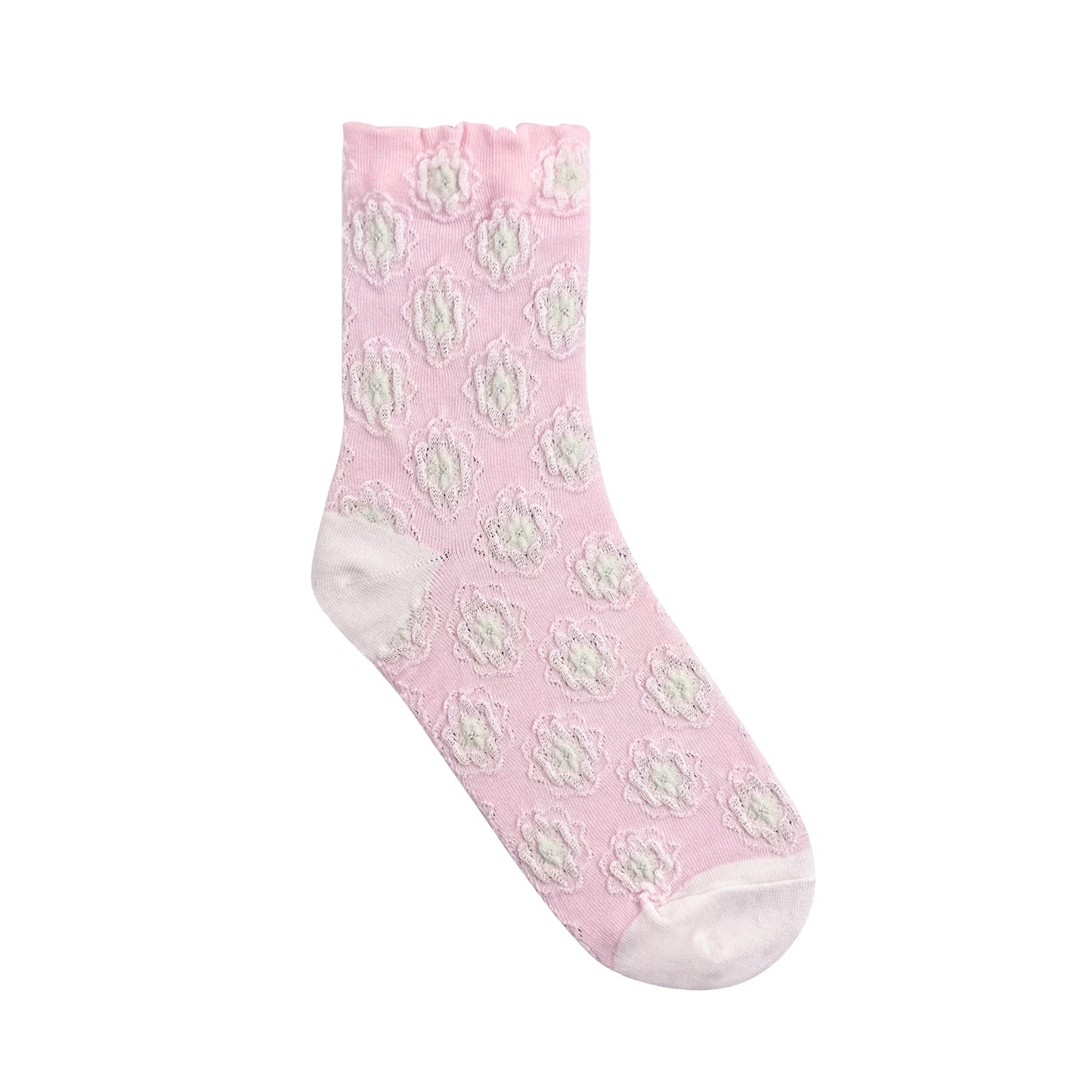Women's Crew Soft Flower Pattern Socks