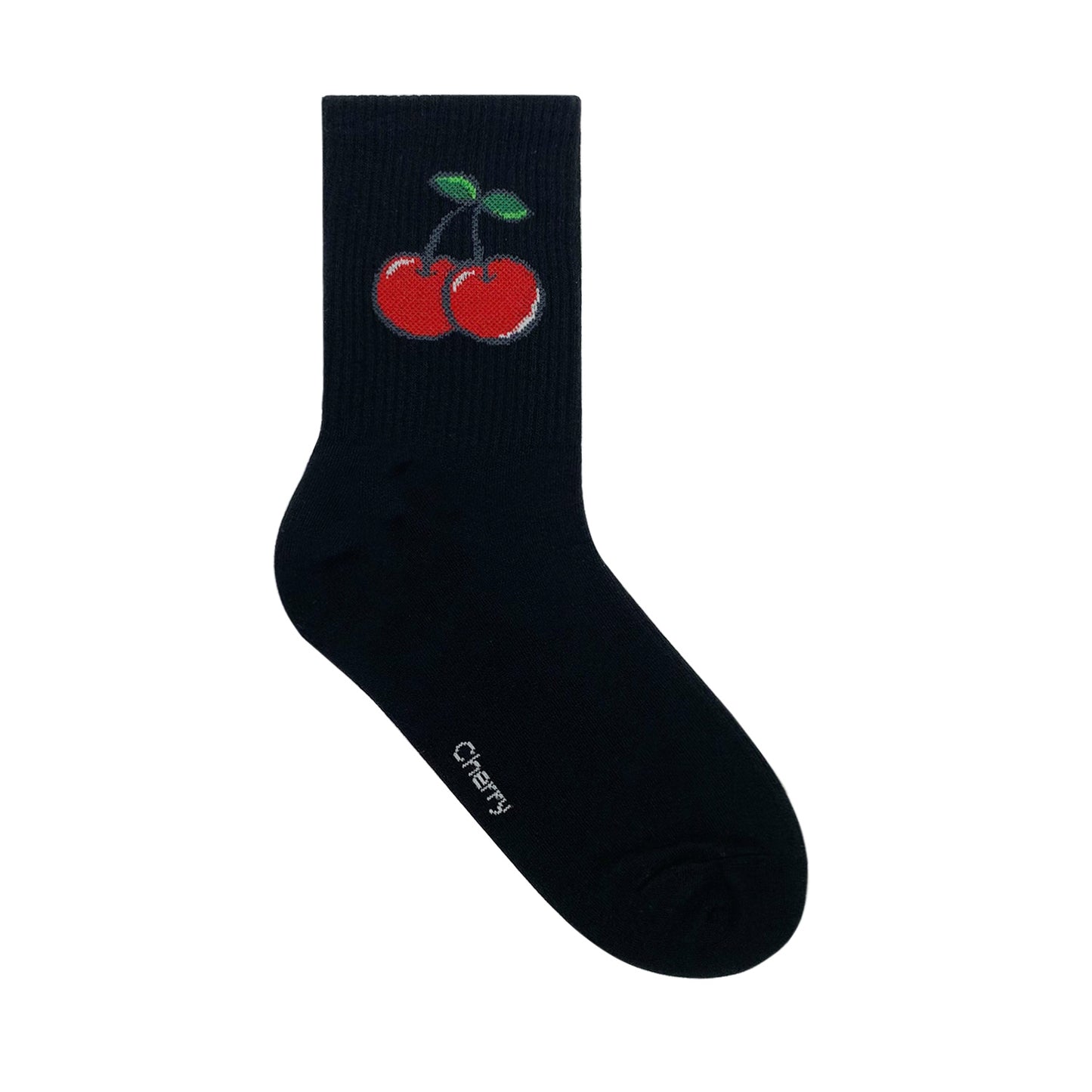 Women's Crew Cherry Pattern Socks