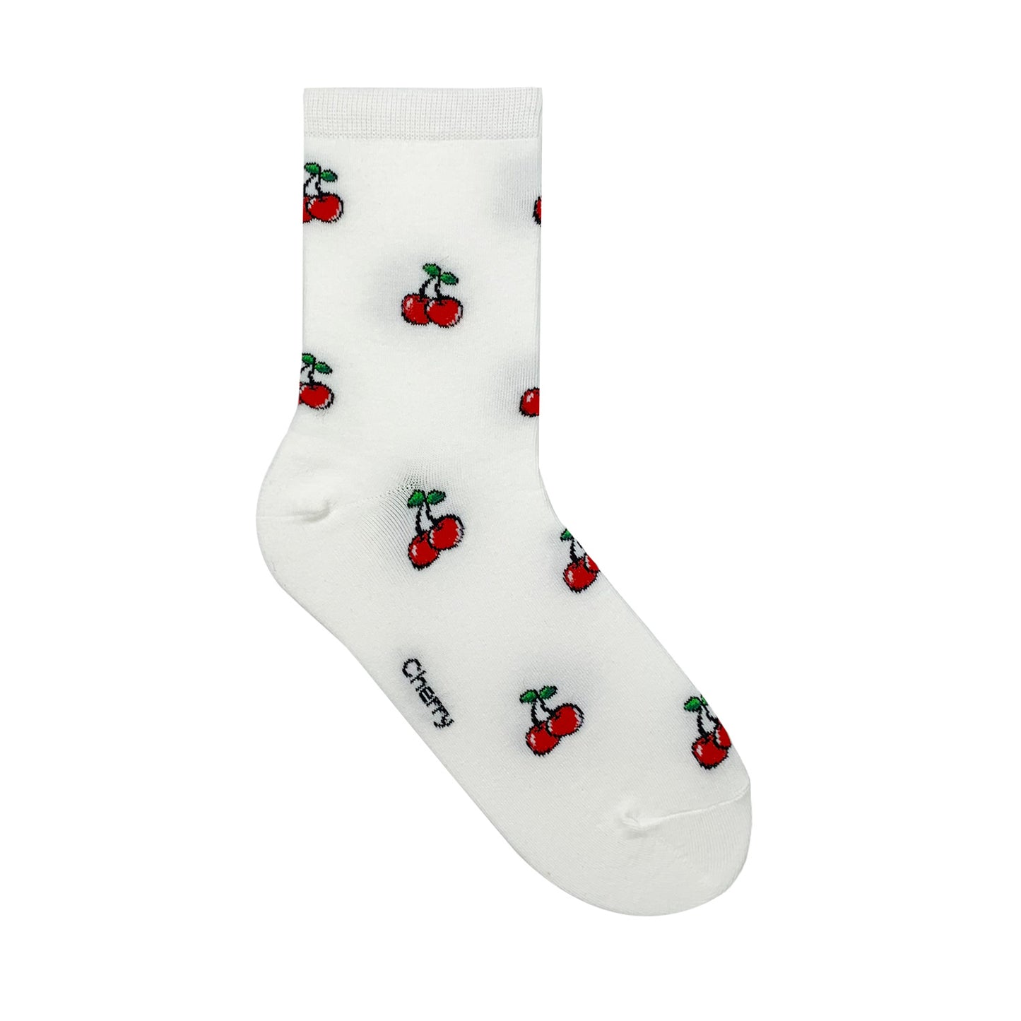 Women's Crew Cherry Pattern Socks