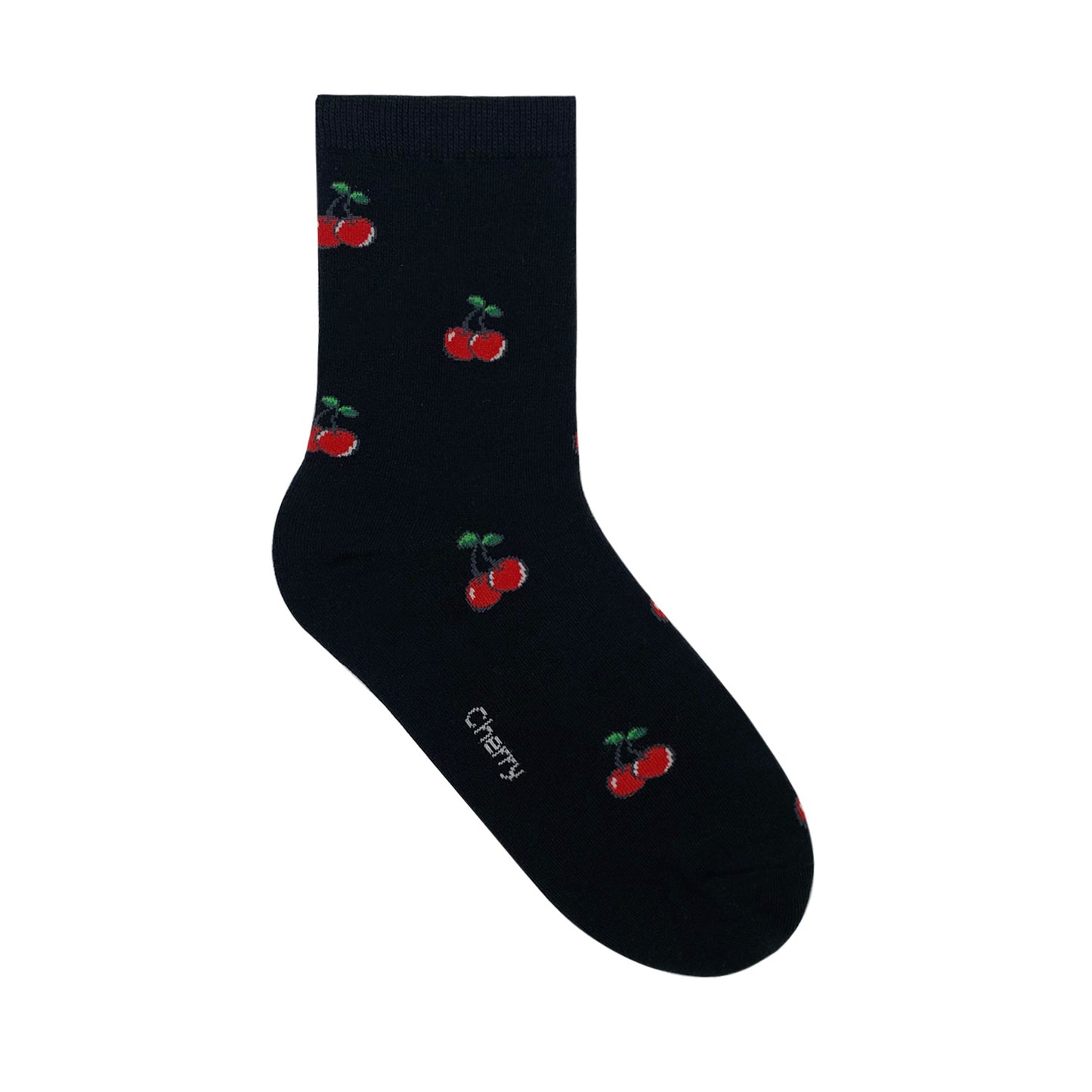 Women's Crew Cherry Pattern Socks