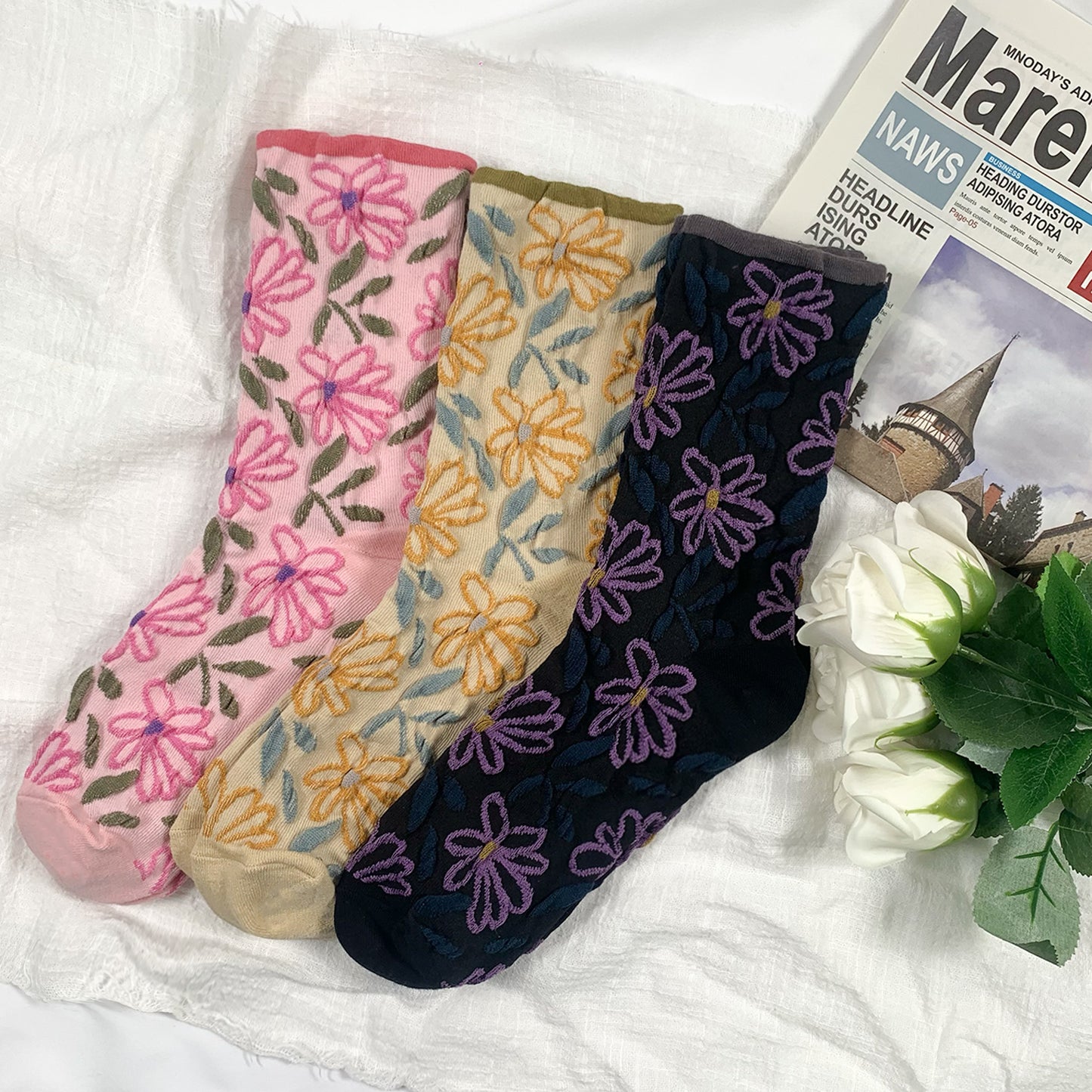 Women's Crew Flora Socks
