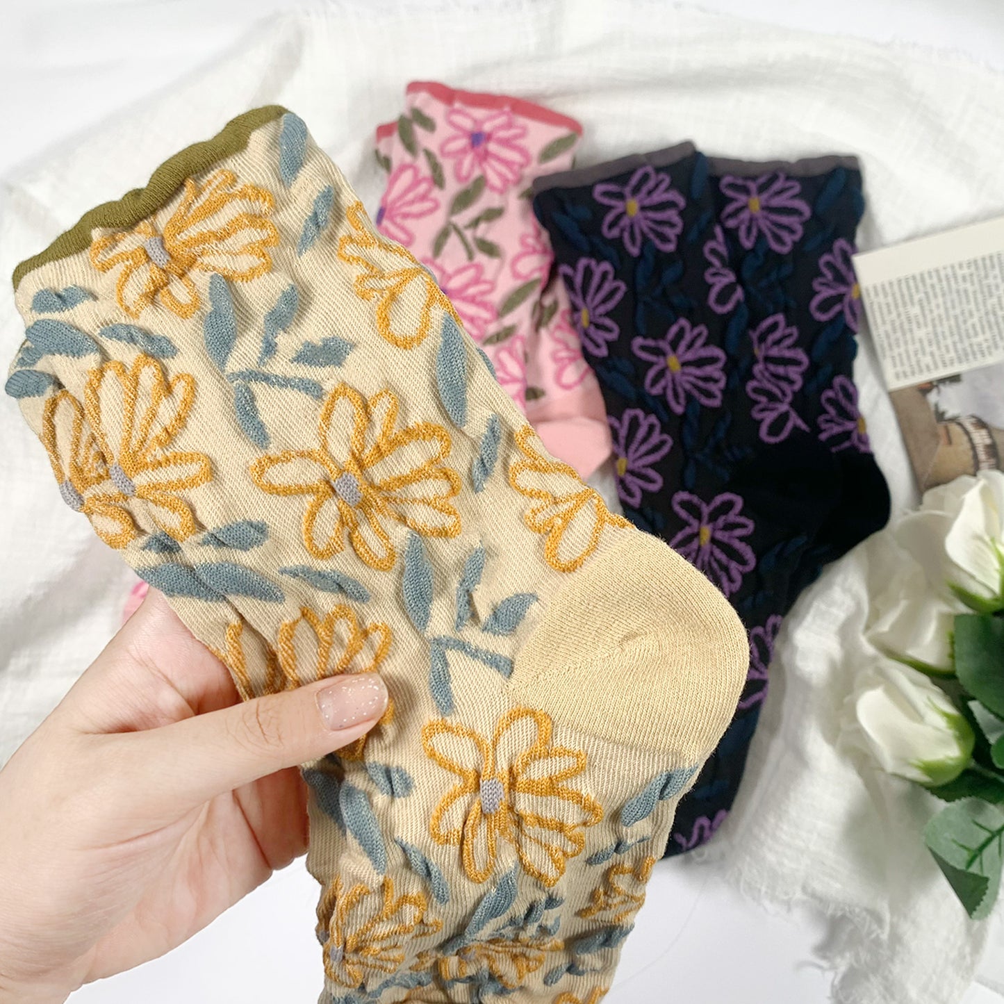 Women's Crew Flora Socks