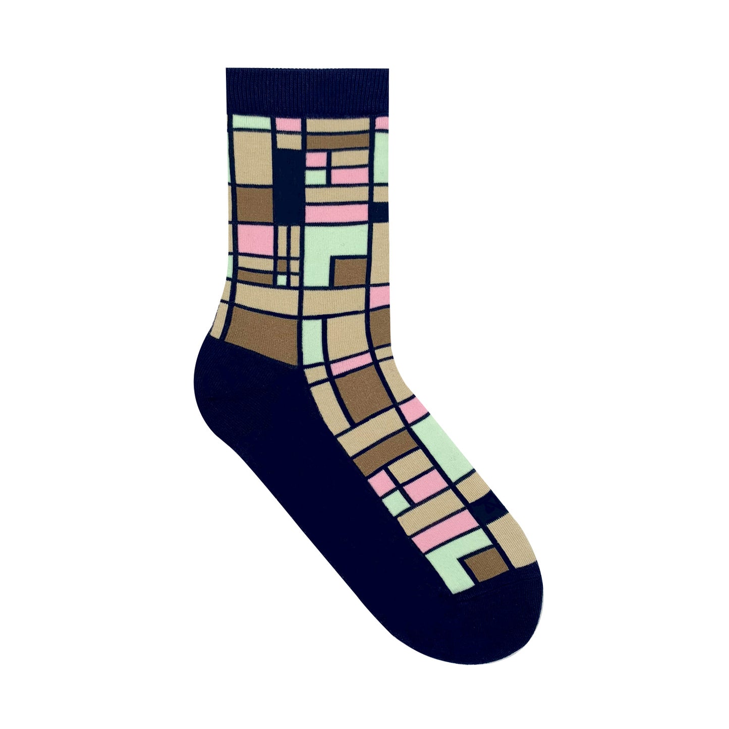 Women's Crew Square Pattern Socks