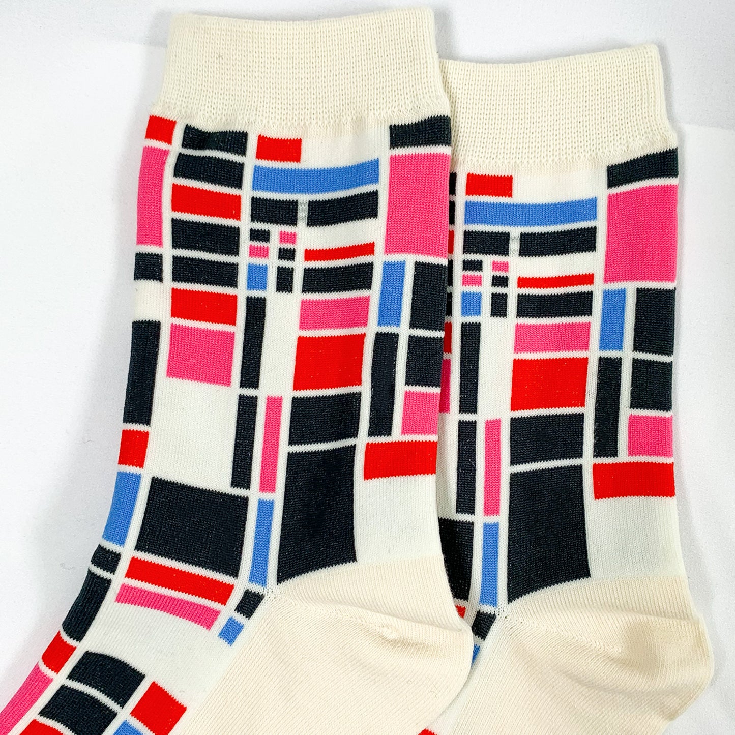 Women's Crew Square Pattern Socks