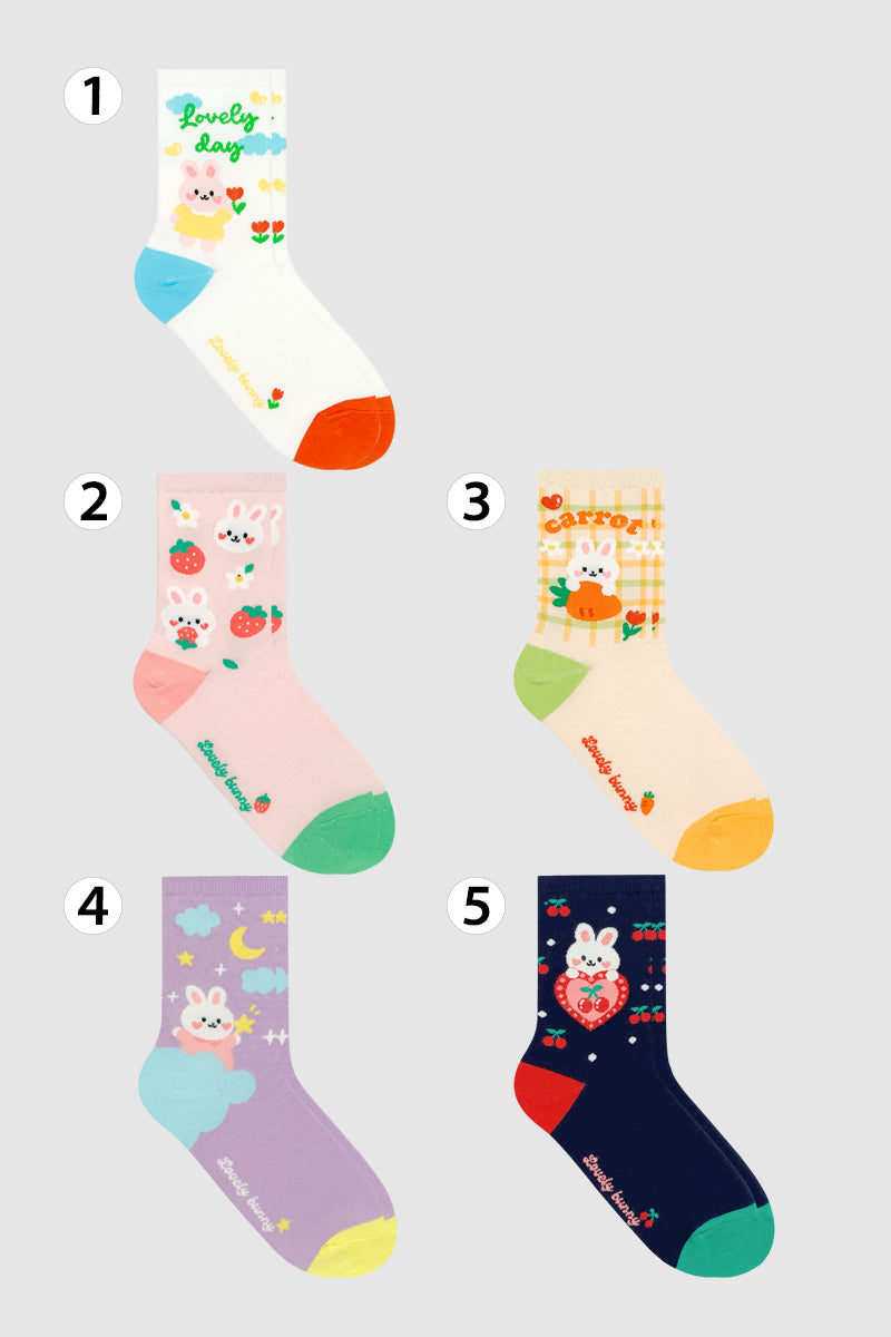 Women's Crew Lovely Bunny Socks