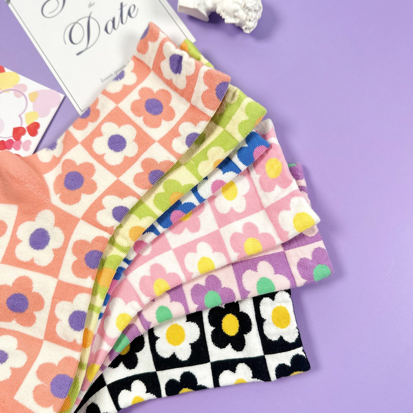 Women's Crew Flower Board Socks