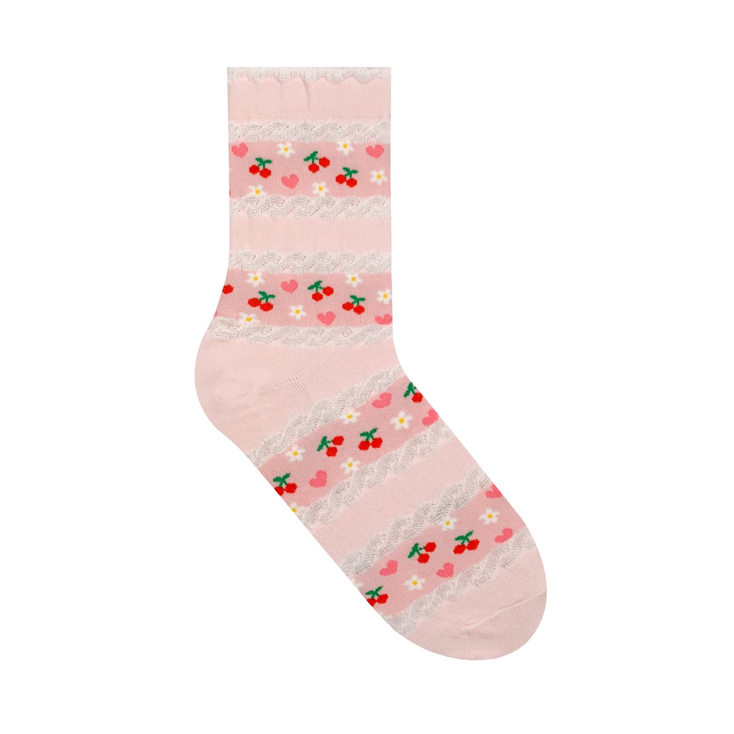 Women's Crew Cancan Flower Socks