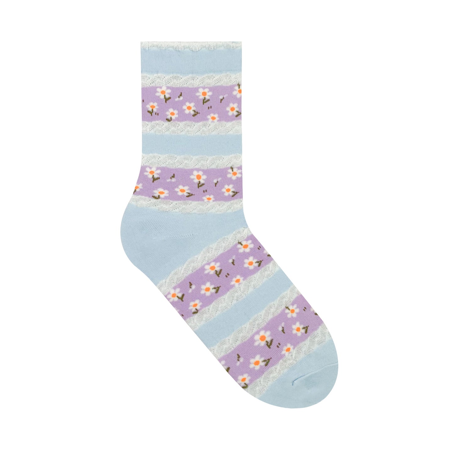 Women's Crew Cancan Flower Socks