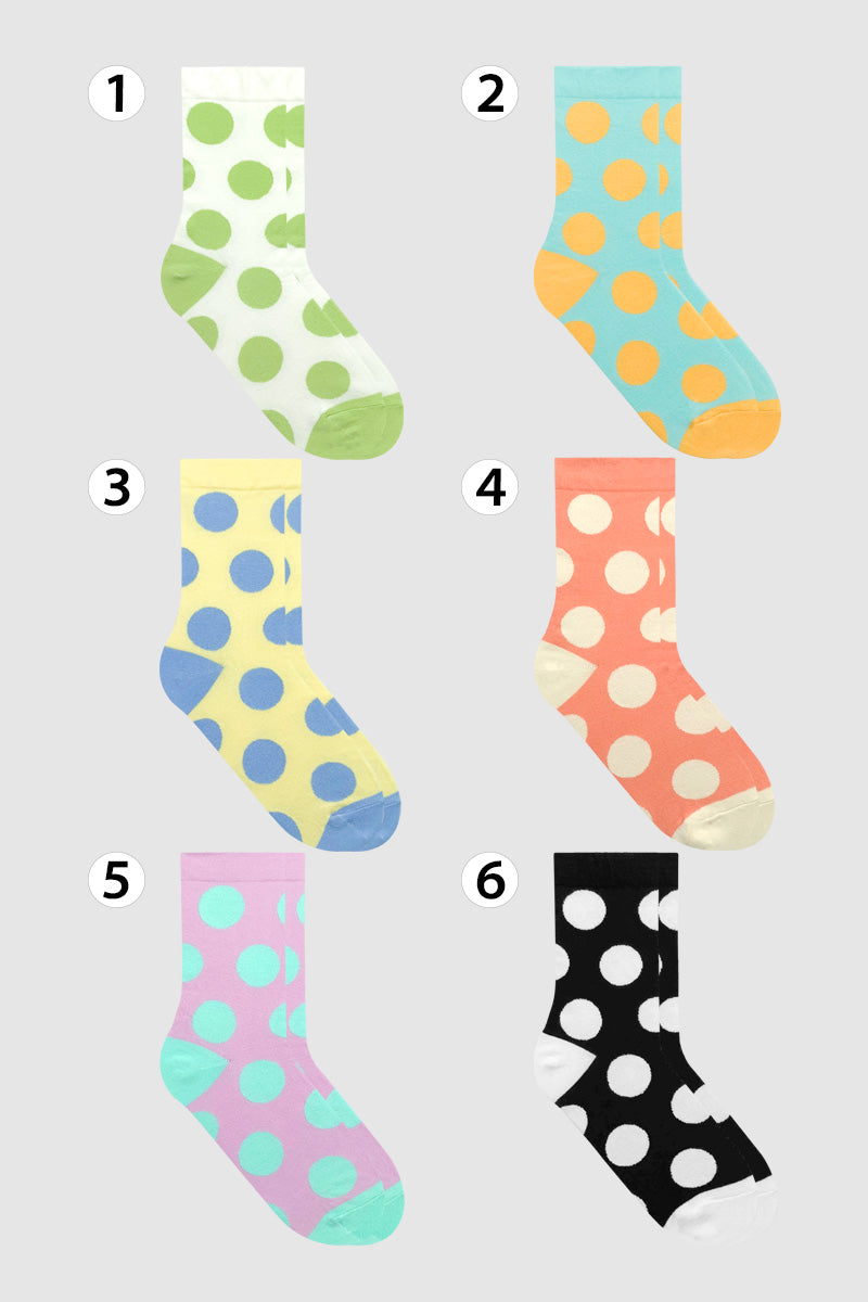 Women's Crew Cuff Dot Socks