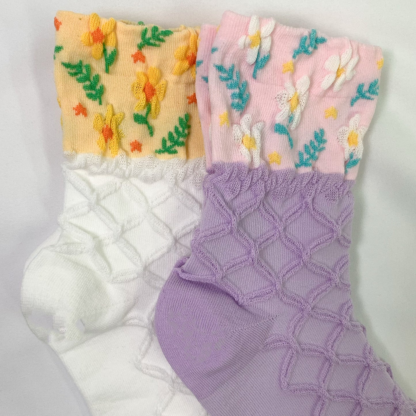 Women's Crew Spring Flower Lace Socks