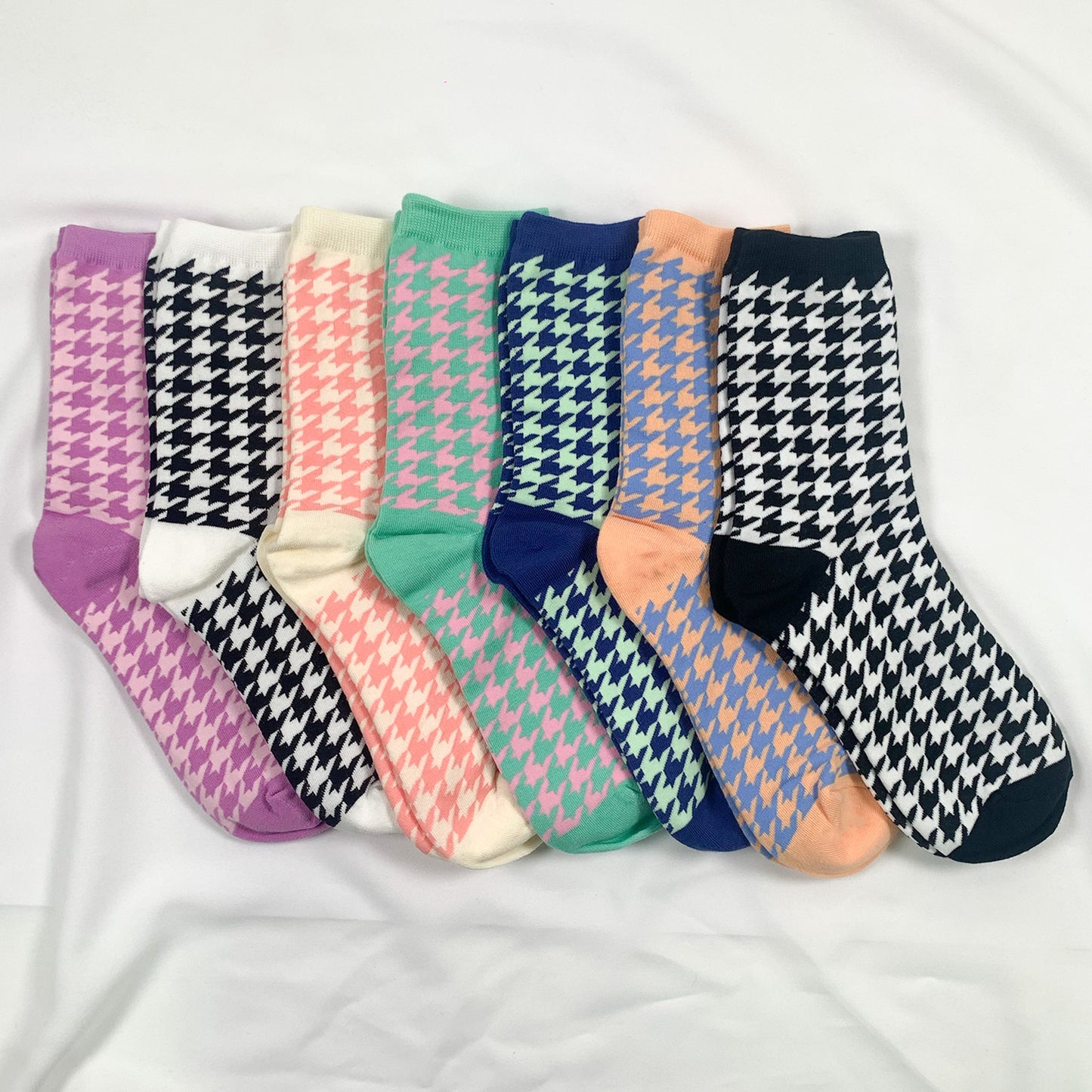 Women's Crew Hound Tooth Check Socks
