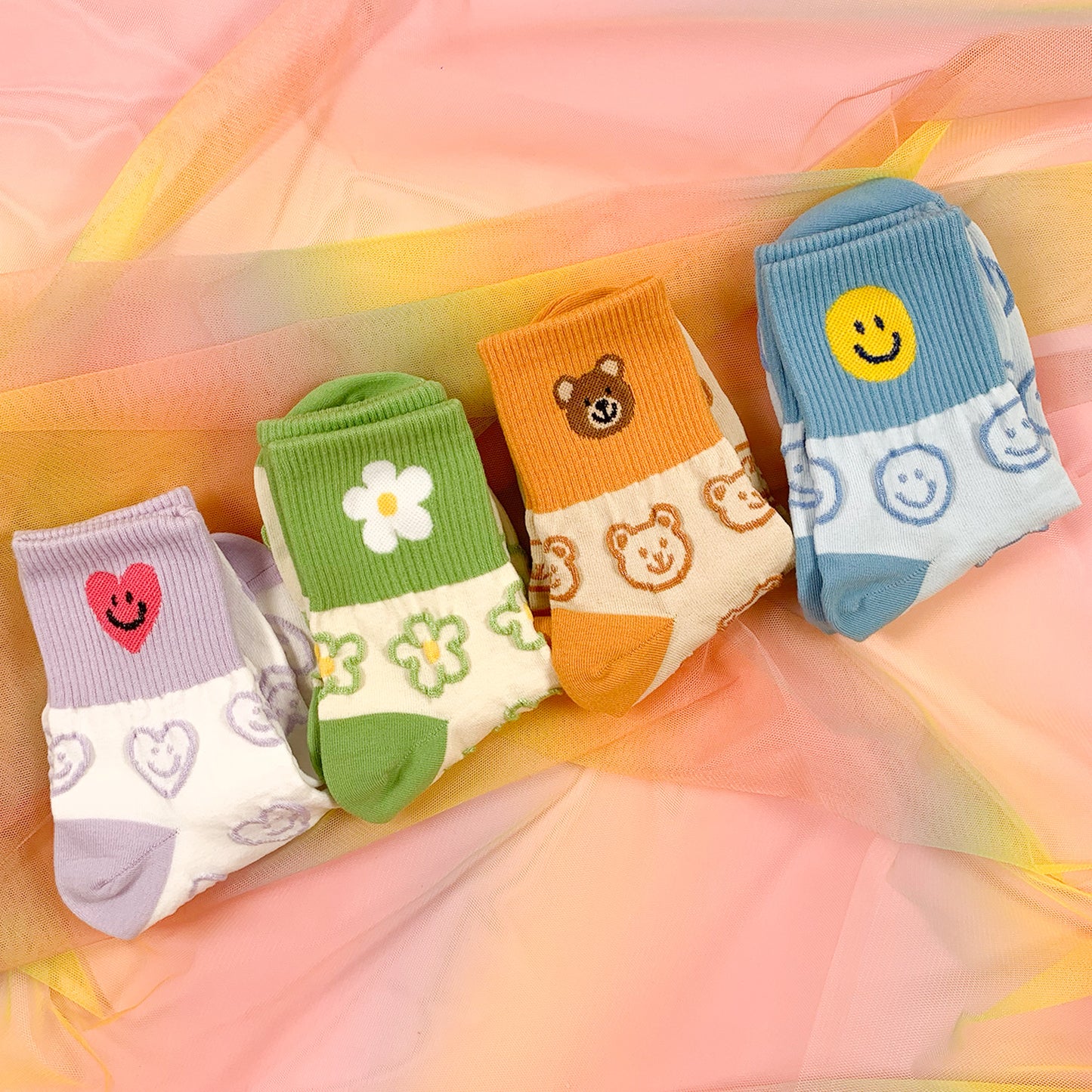 Women's Crew Drawing Pattern Socks