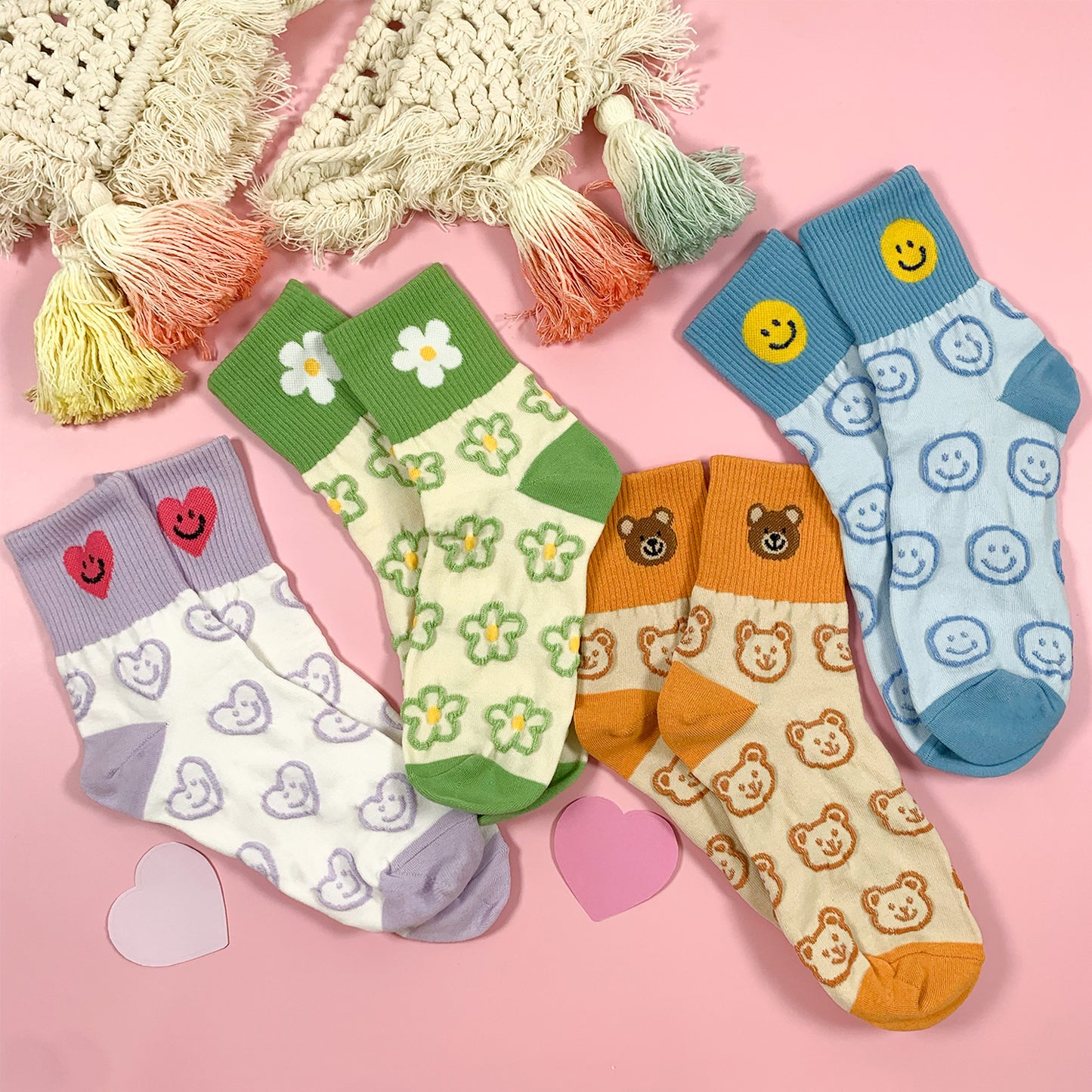 Women's Crew Drawing Pattern Socks
