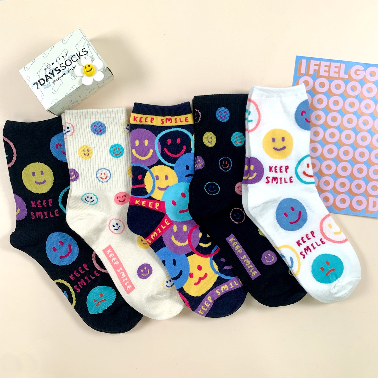 Women's Crew Smile Combo Socks