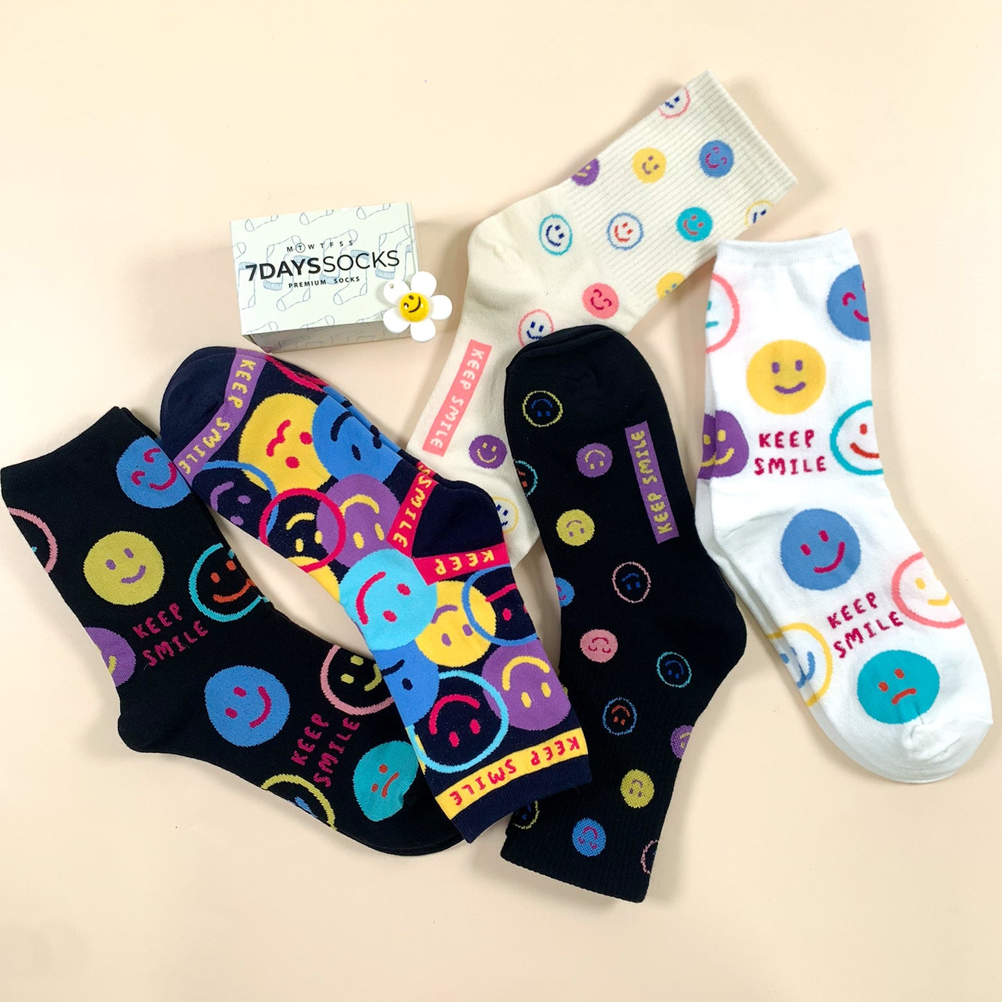 Women's Crew Smile Combo Socks