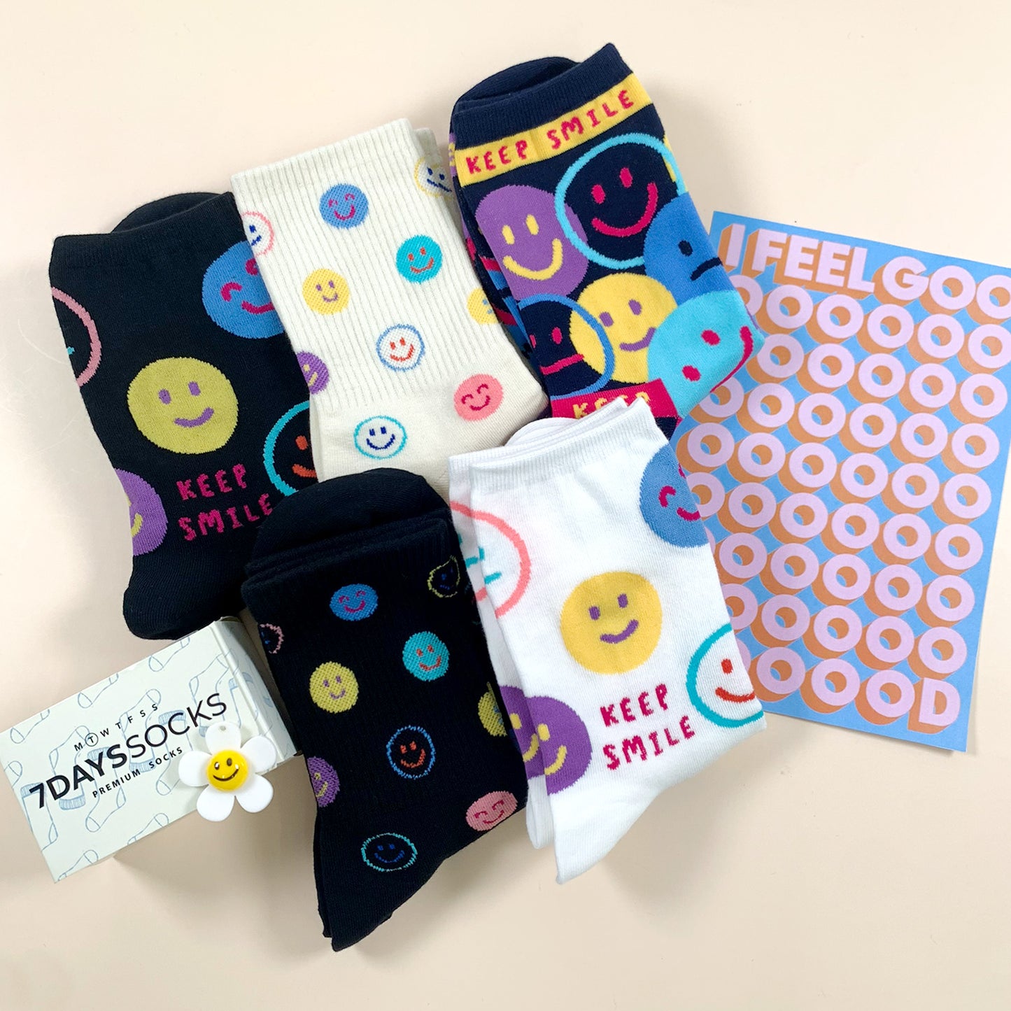 Women's Crew Smile Combo Socks