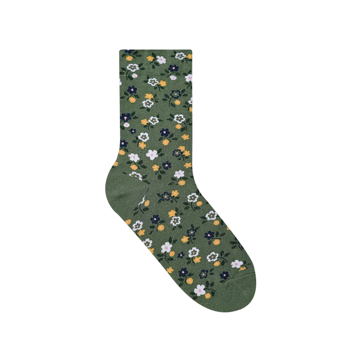 Women's Flower Pattern Crew Socks