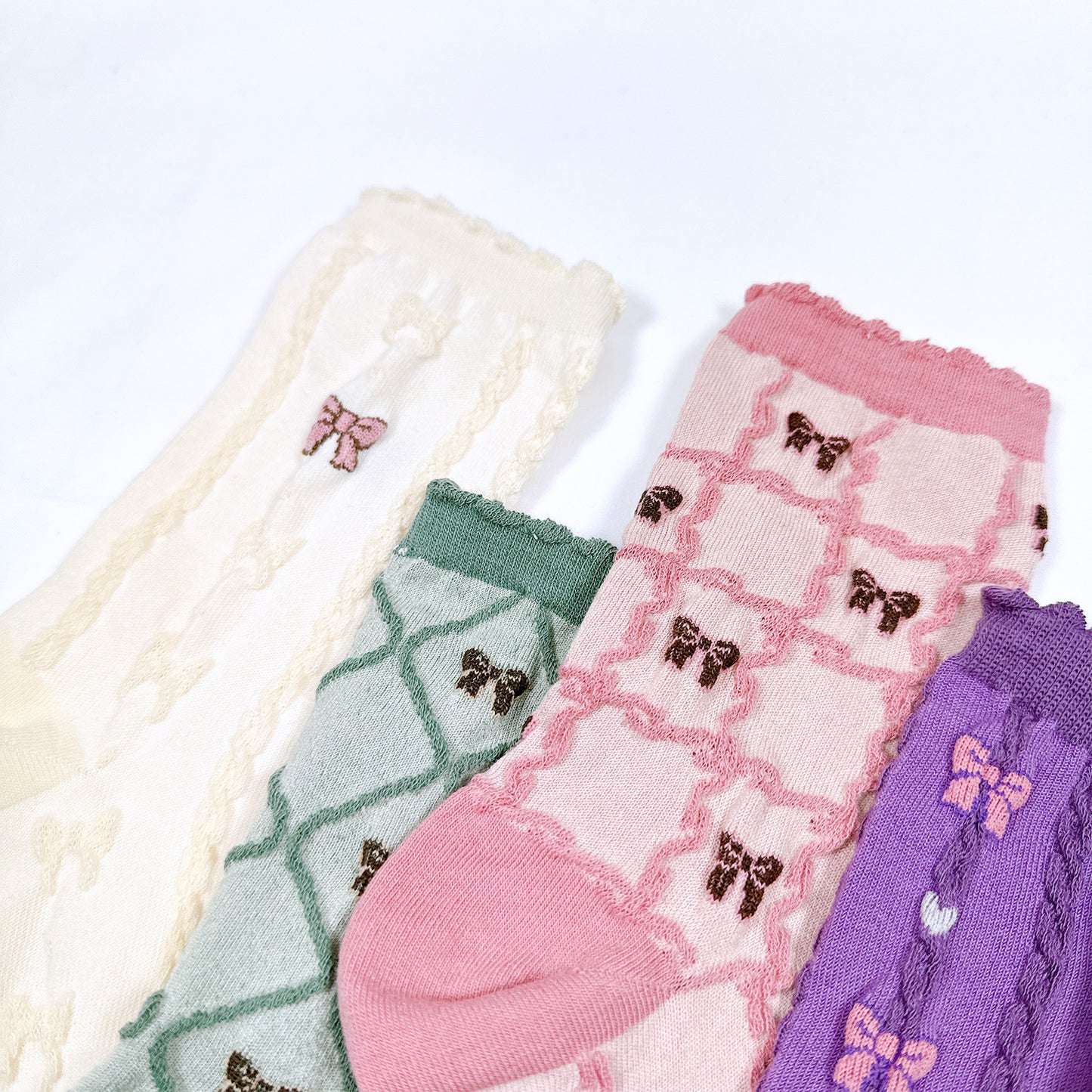Women's Lovely Girl Pattern Crew Socks
