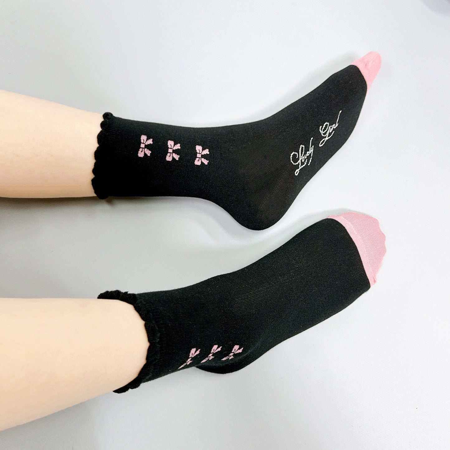 Women's Lovely Girl Pattern Crew Socks