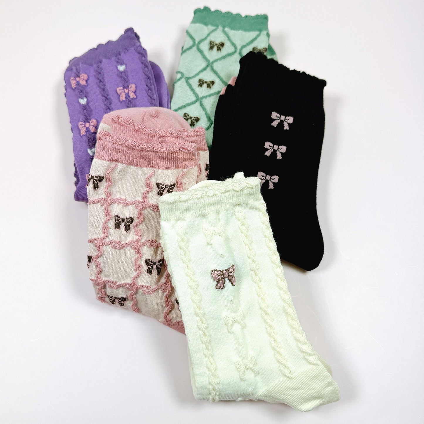 Women's Lovely Girl Pattern Crew Socks