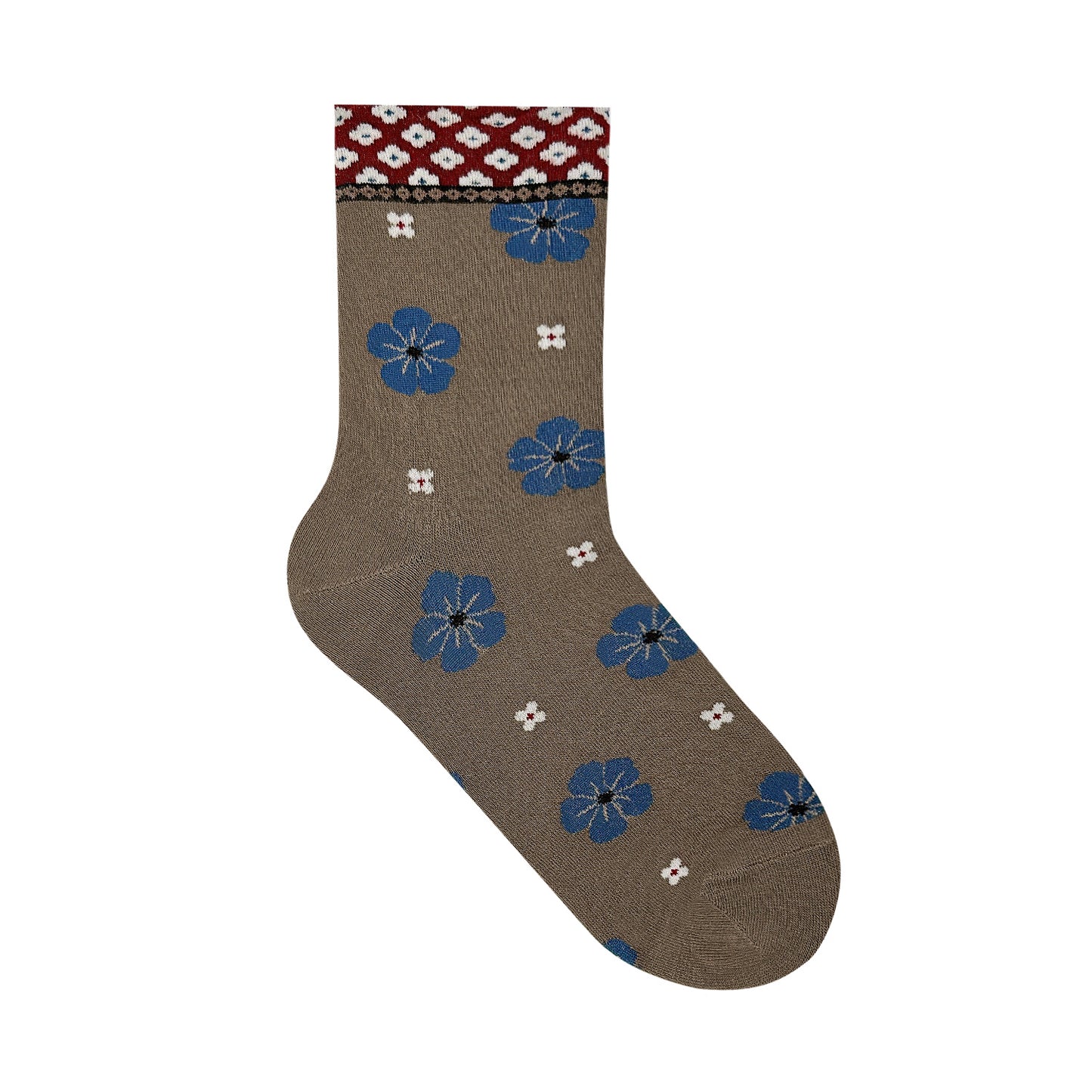 Women's Flower Pattern Crew Socks