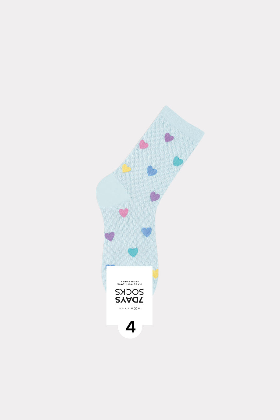 Women's Heart Pattern Netting Thread Crew Socks