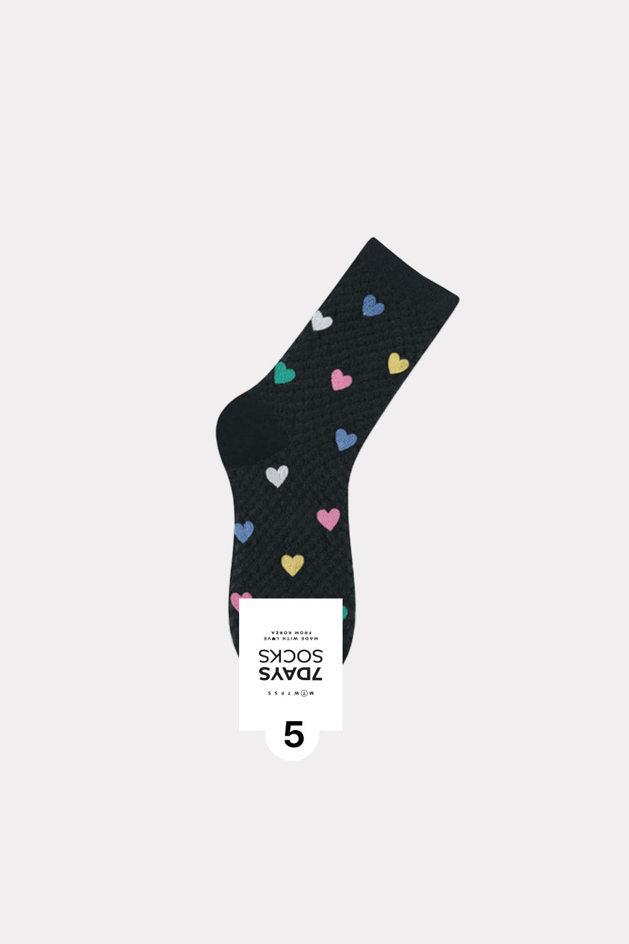 Women's Heart Pattern Netting Thread Crew Socks