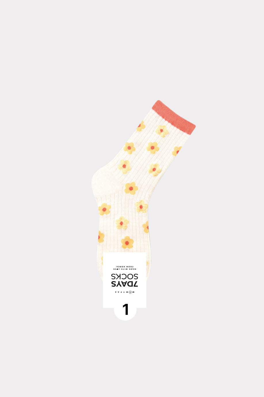 Women's Crew Flower Check Board Socks