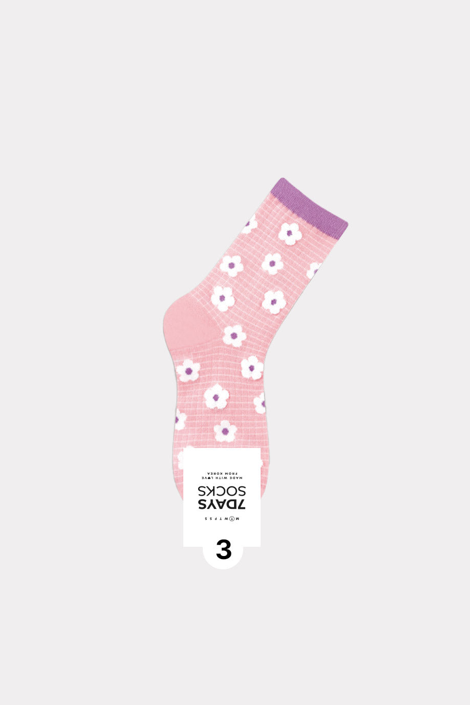 Women's Crew Flower Check Board Socks