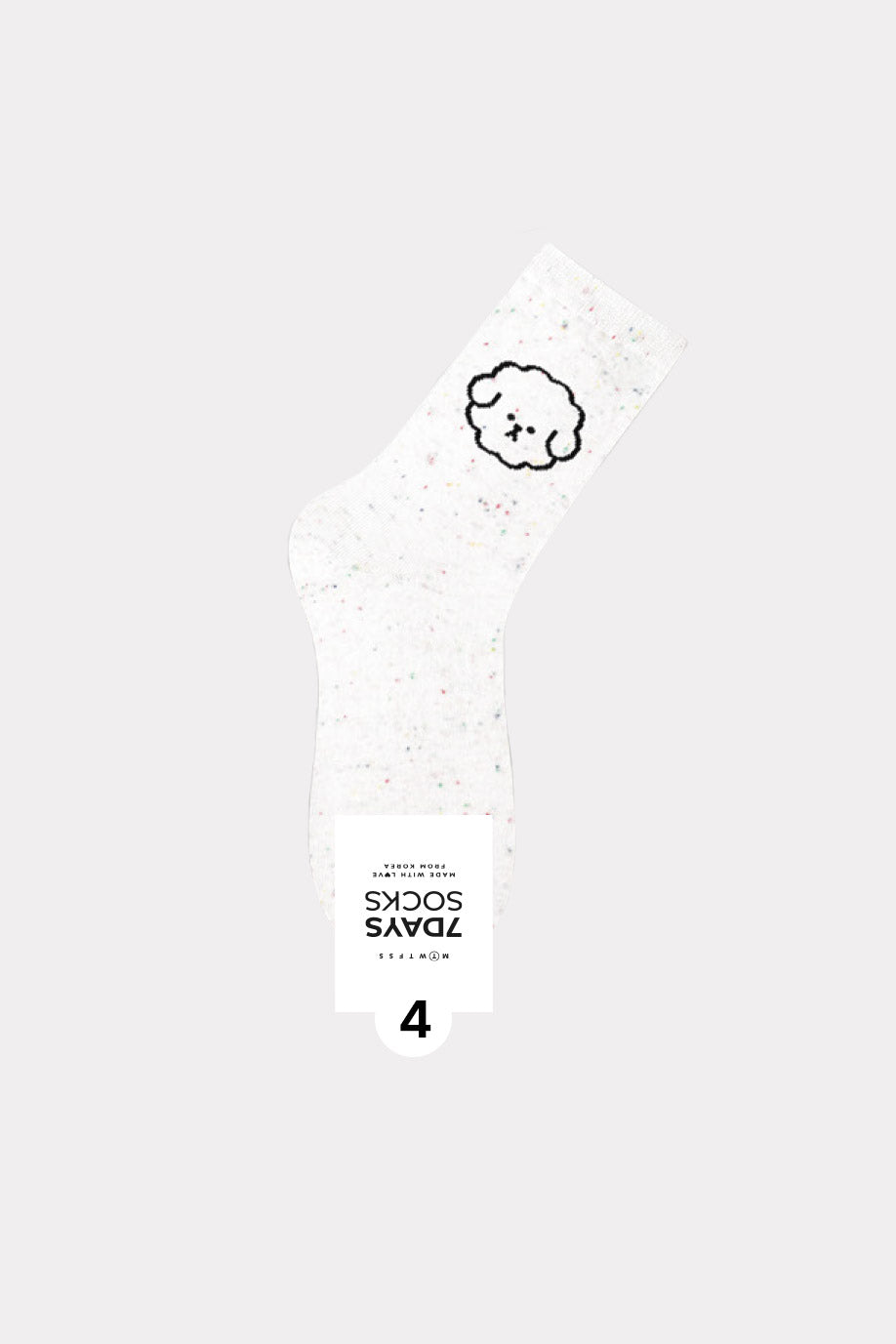 Women's Crew Line Puppy's Socks - Made in Korea
