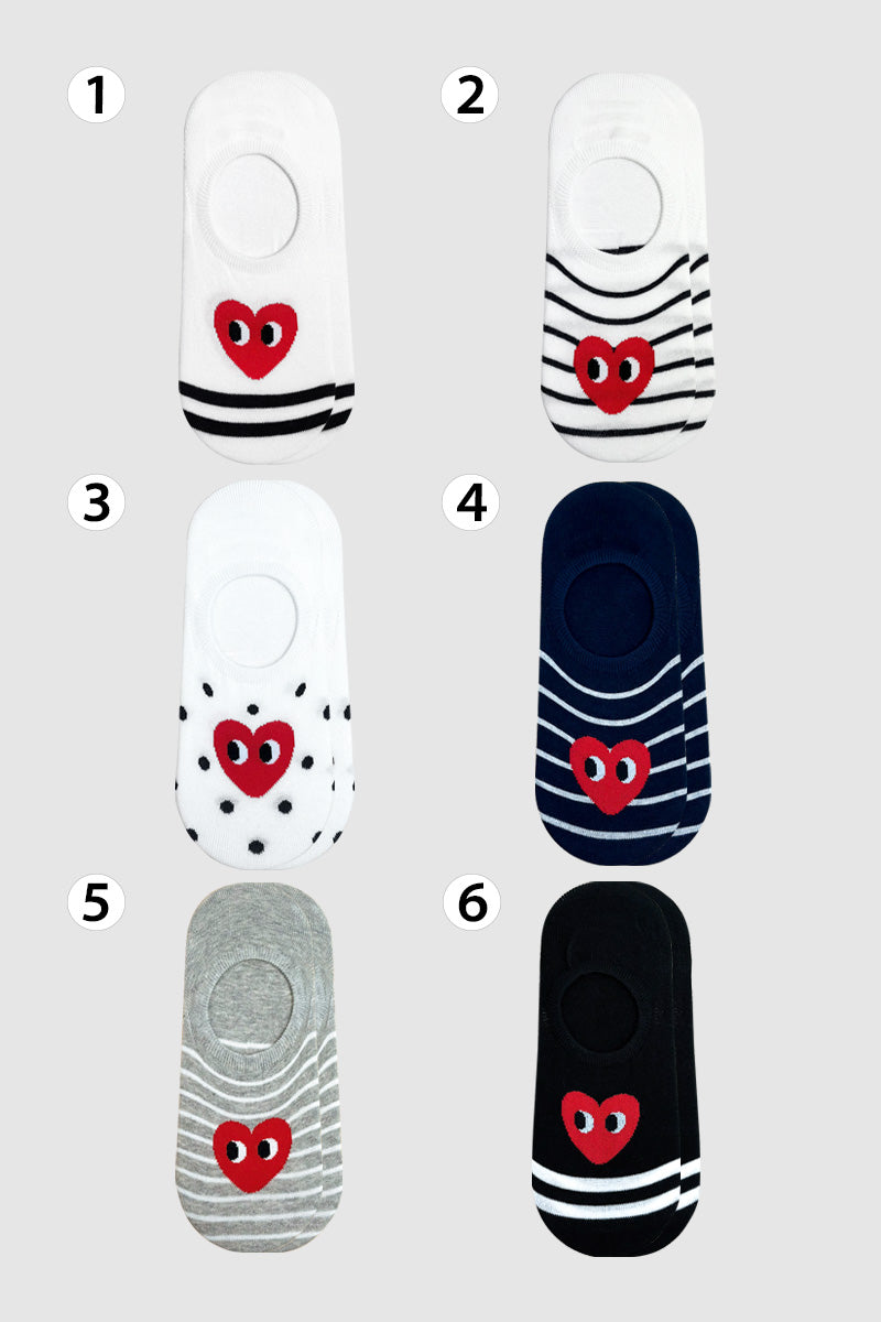Women's No Show Falling In Love Socks