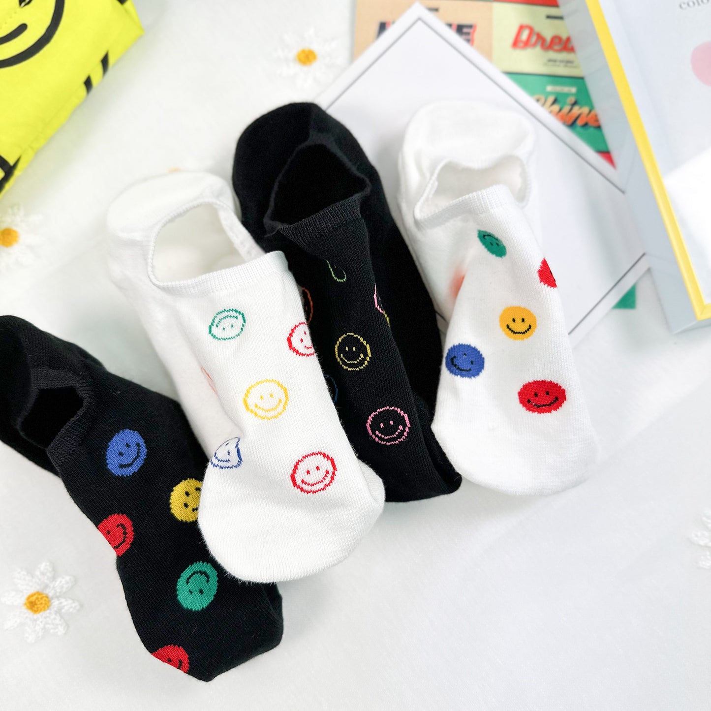 Women's No Show Popping Smile Socks