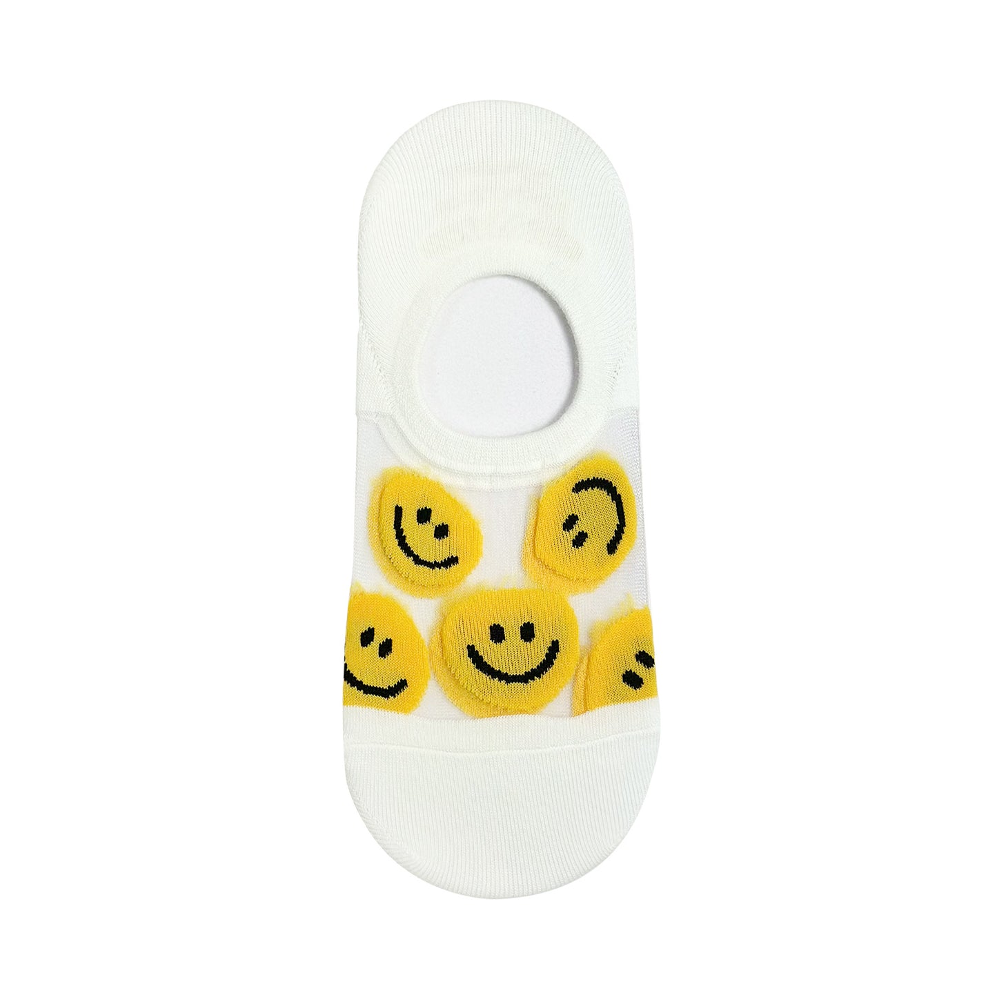 Women's No Show See-Through Popping Smile Socks
