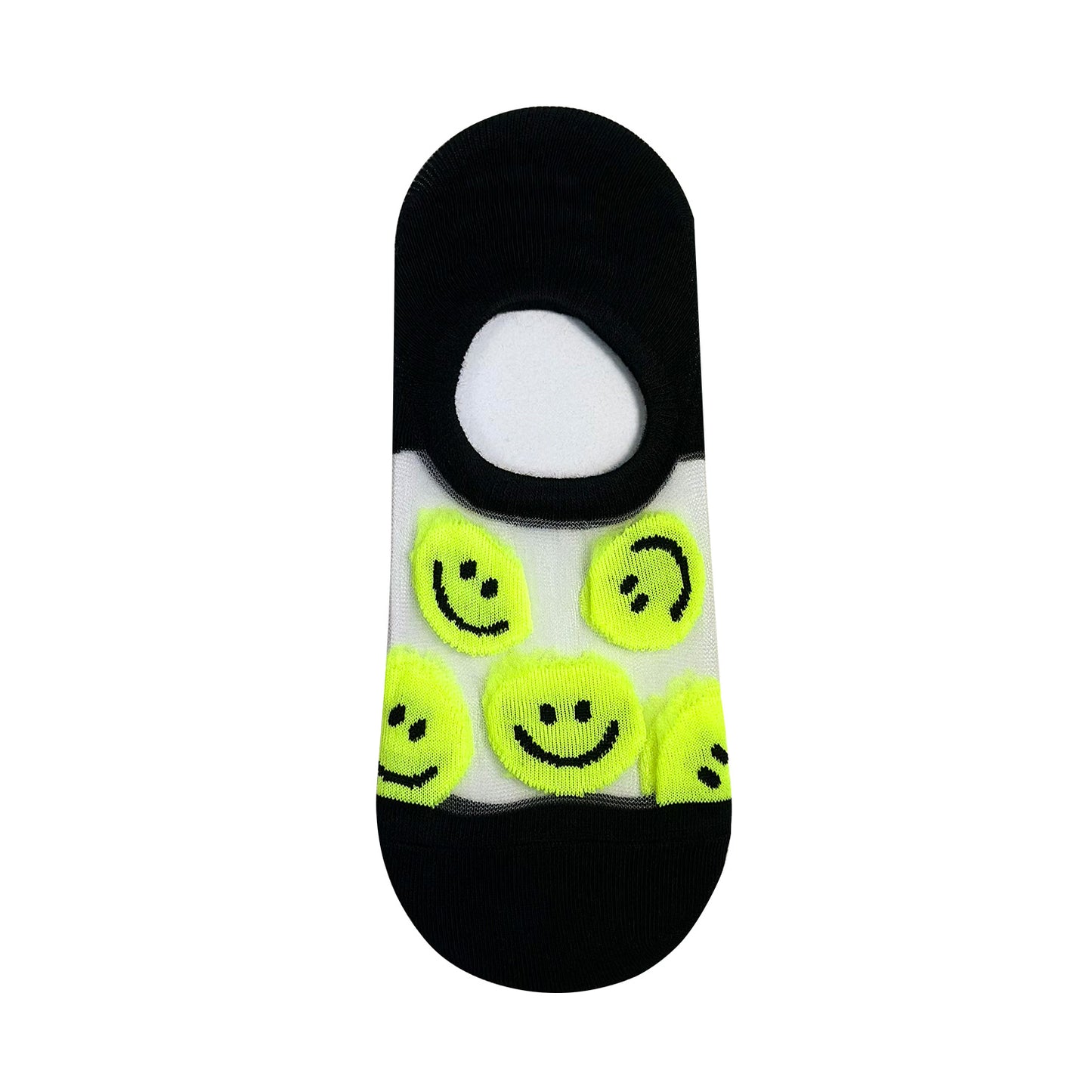 Women's No Show See-Through Popping Smile Socks