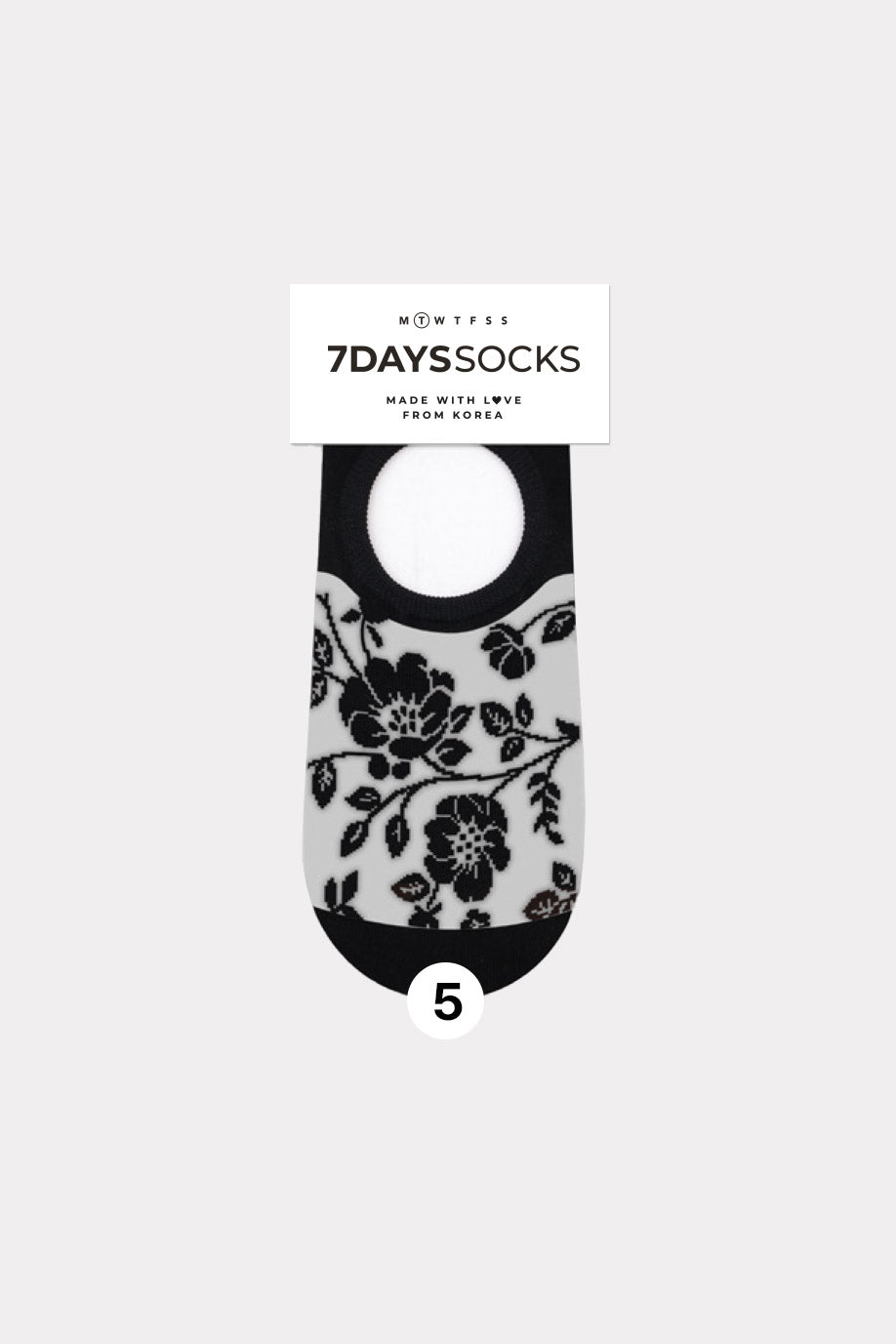 Women's Flower No-show See-Through Socks - Made in Korea