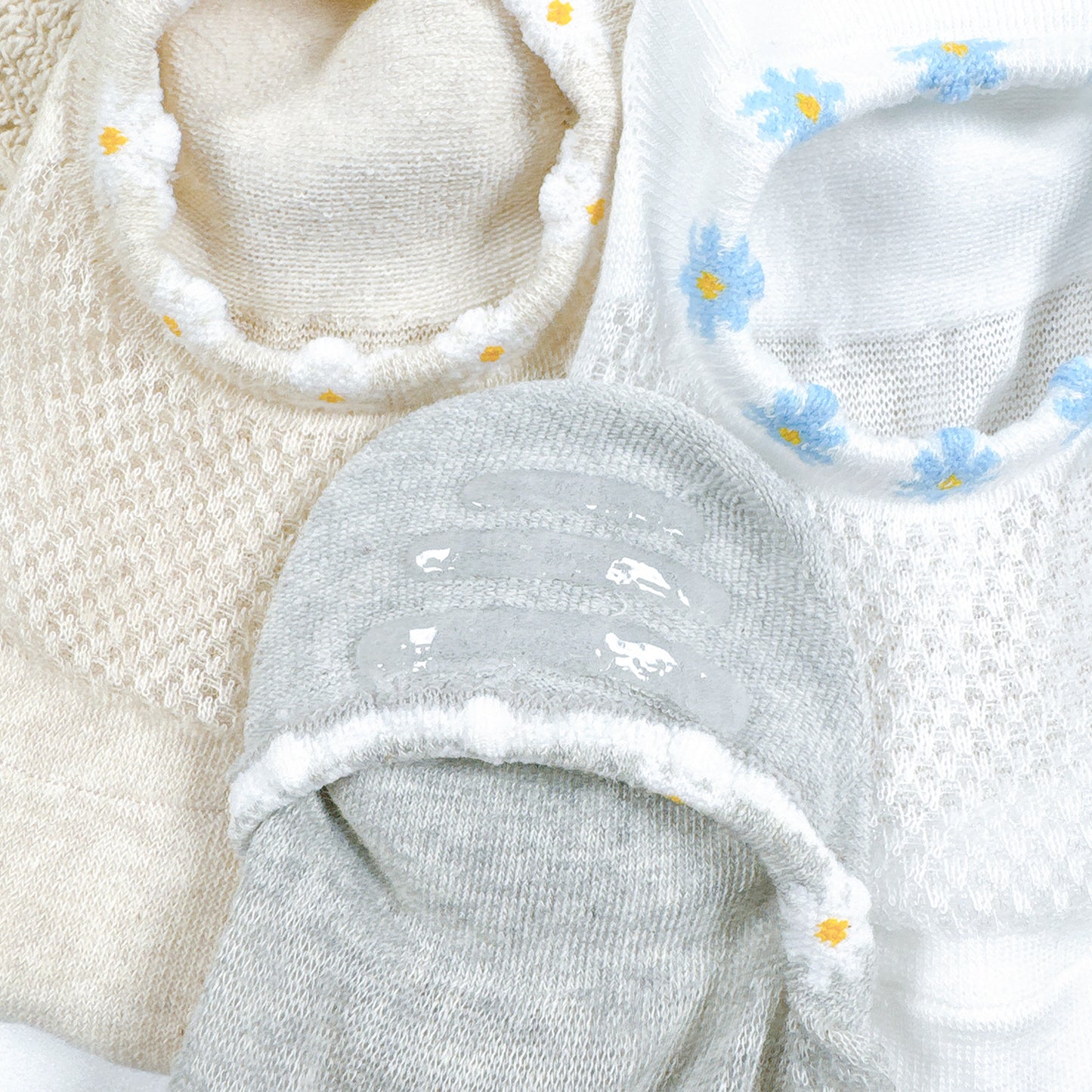 Women's No Show Daisy Netting Thread No Show Socks