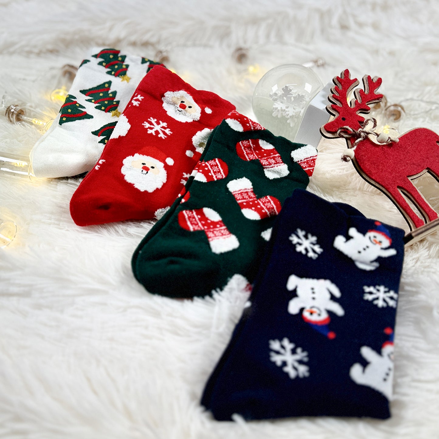 Women's Crew Merry Snowing Socks