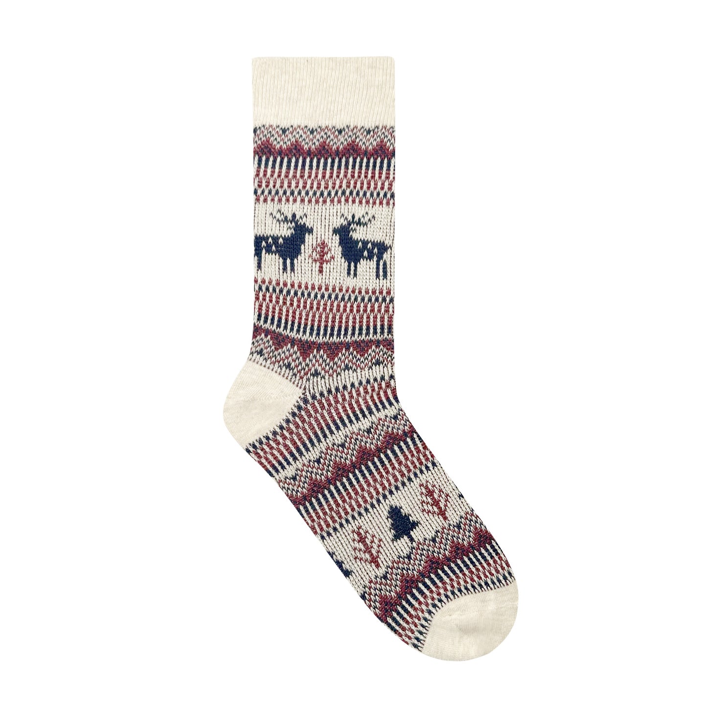 Men's Crew Deer Jacquard Socks