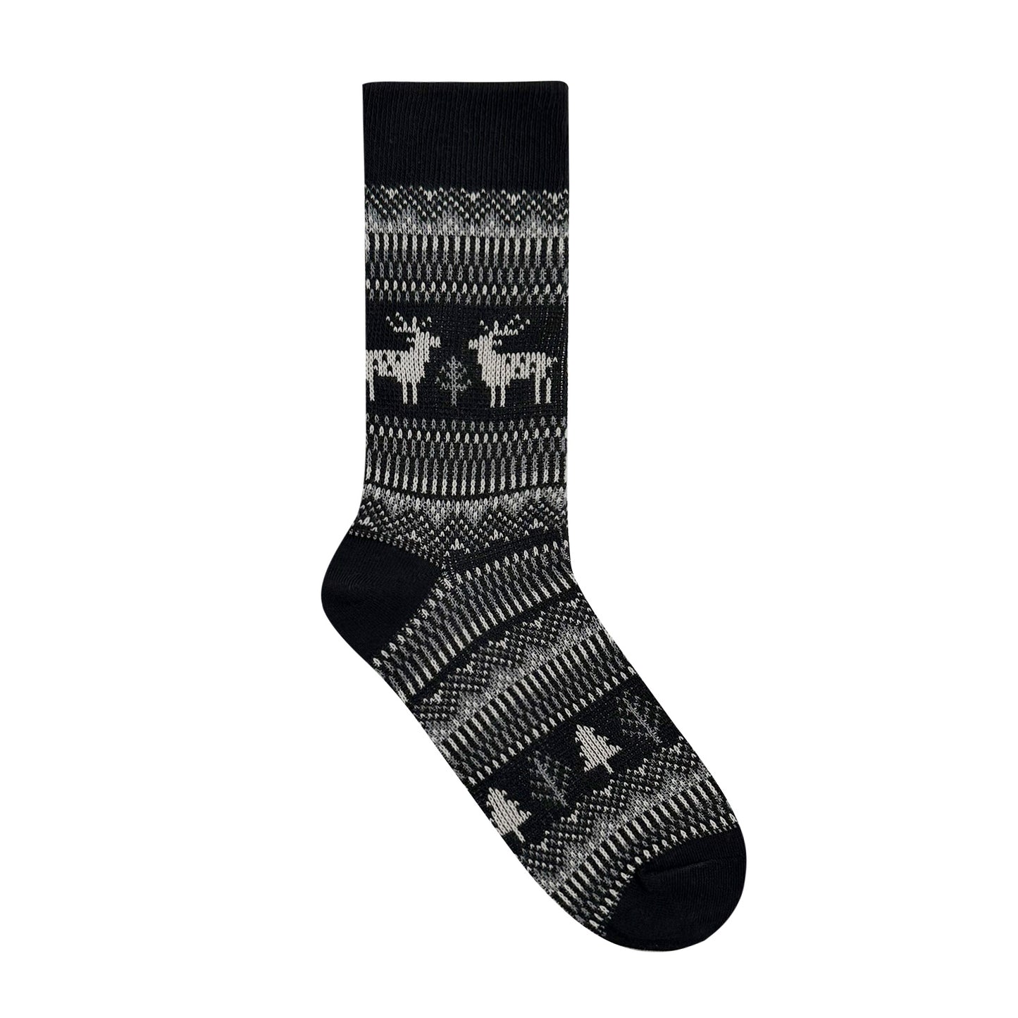 Men's Crew Deer Jacquard Socks