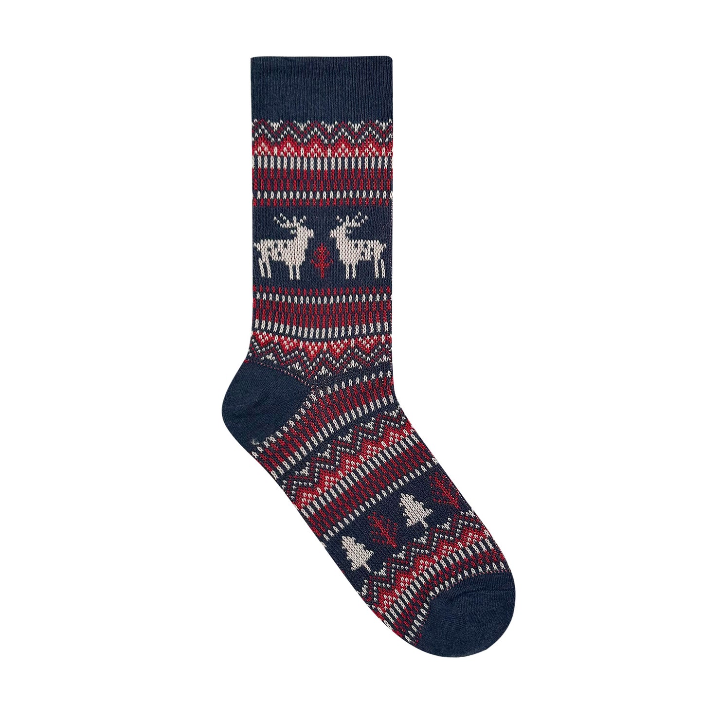 Men's Crew Deer Jacquard Socks