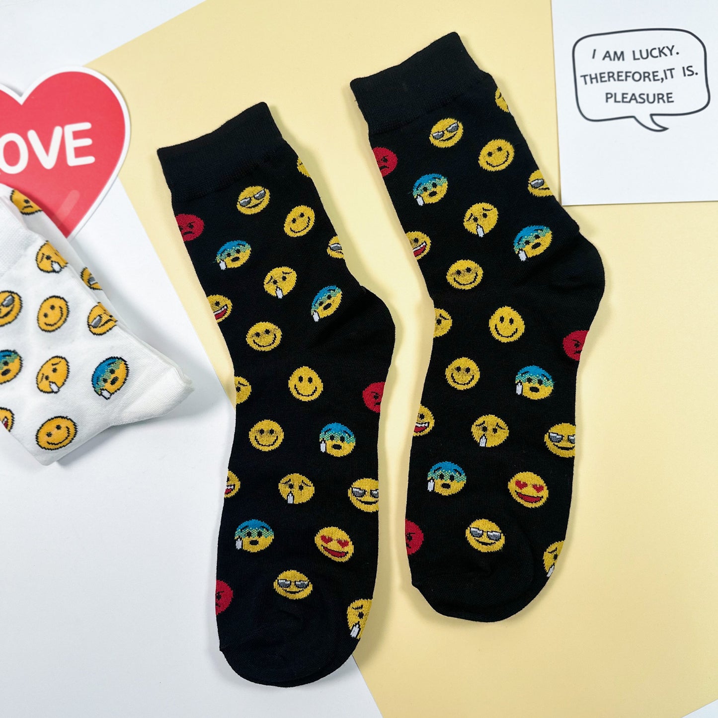 Men's Crew Emoticon Socks