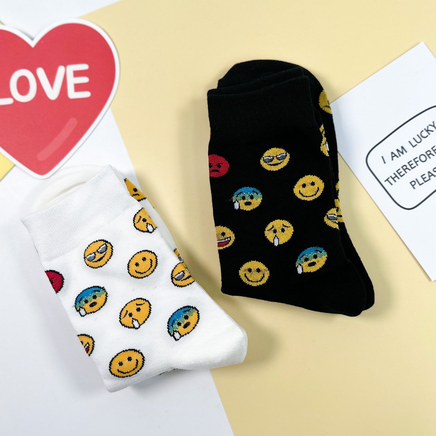 Men's Crew Emoticon Socks