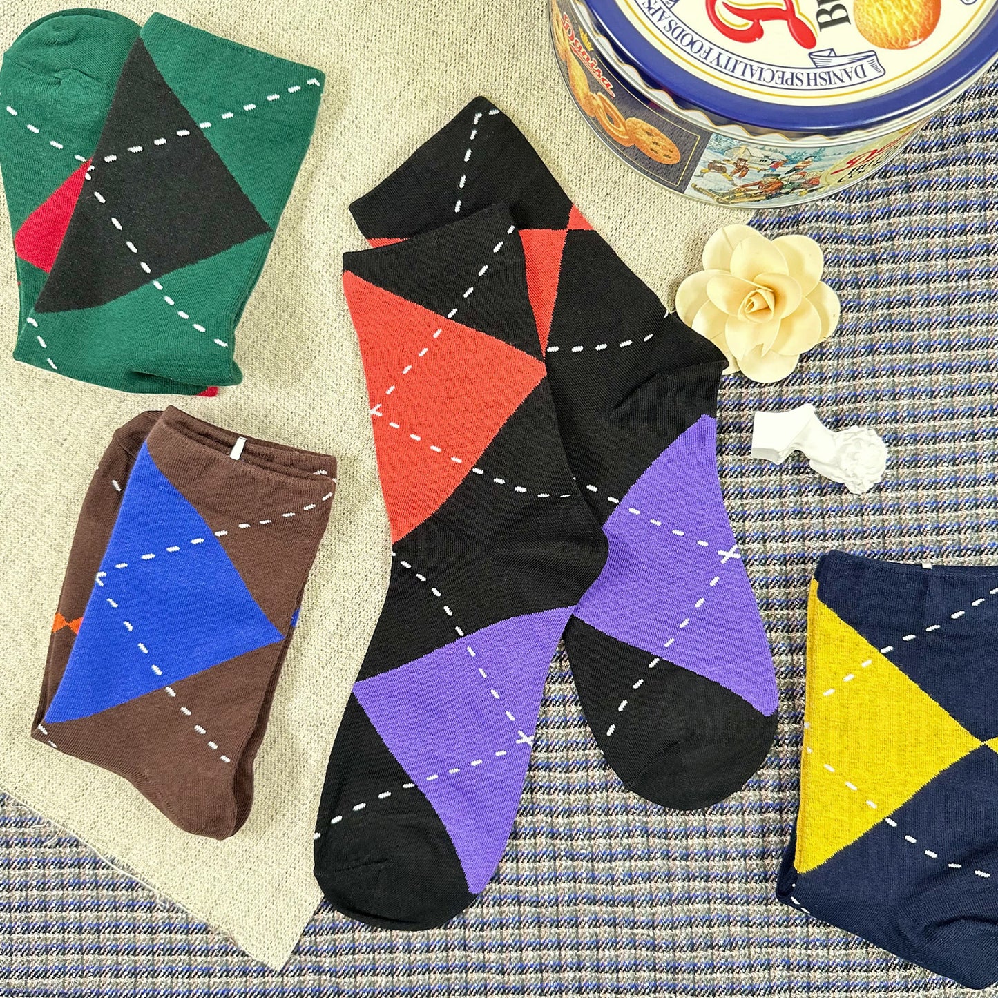 Men's Crew Big Argyle Socks
