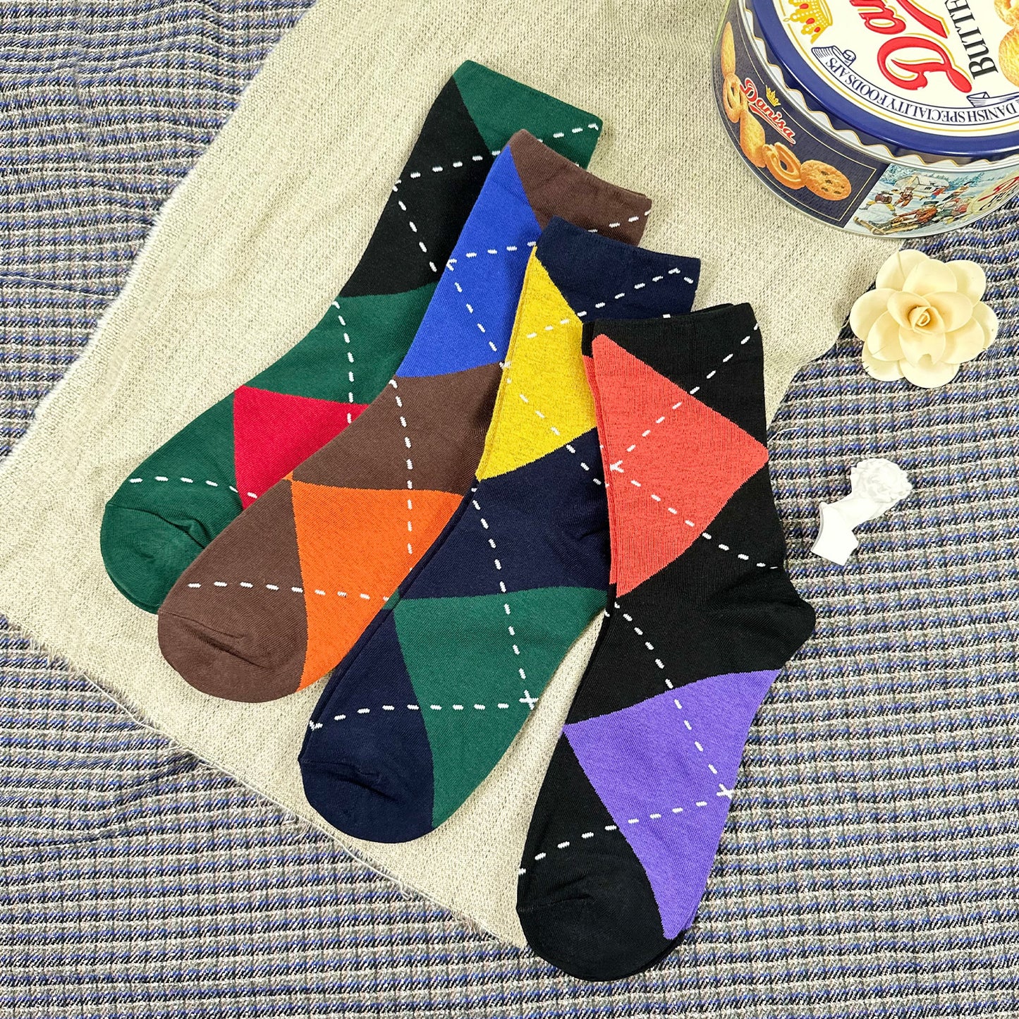 Men's Crew Big Argyle Socks