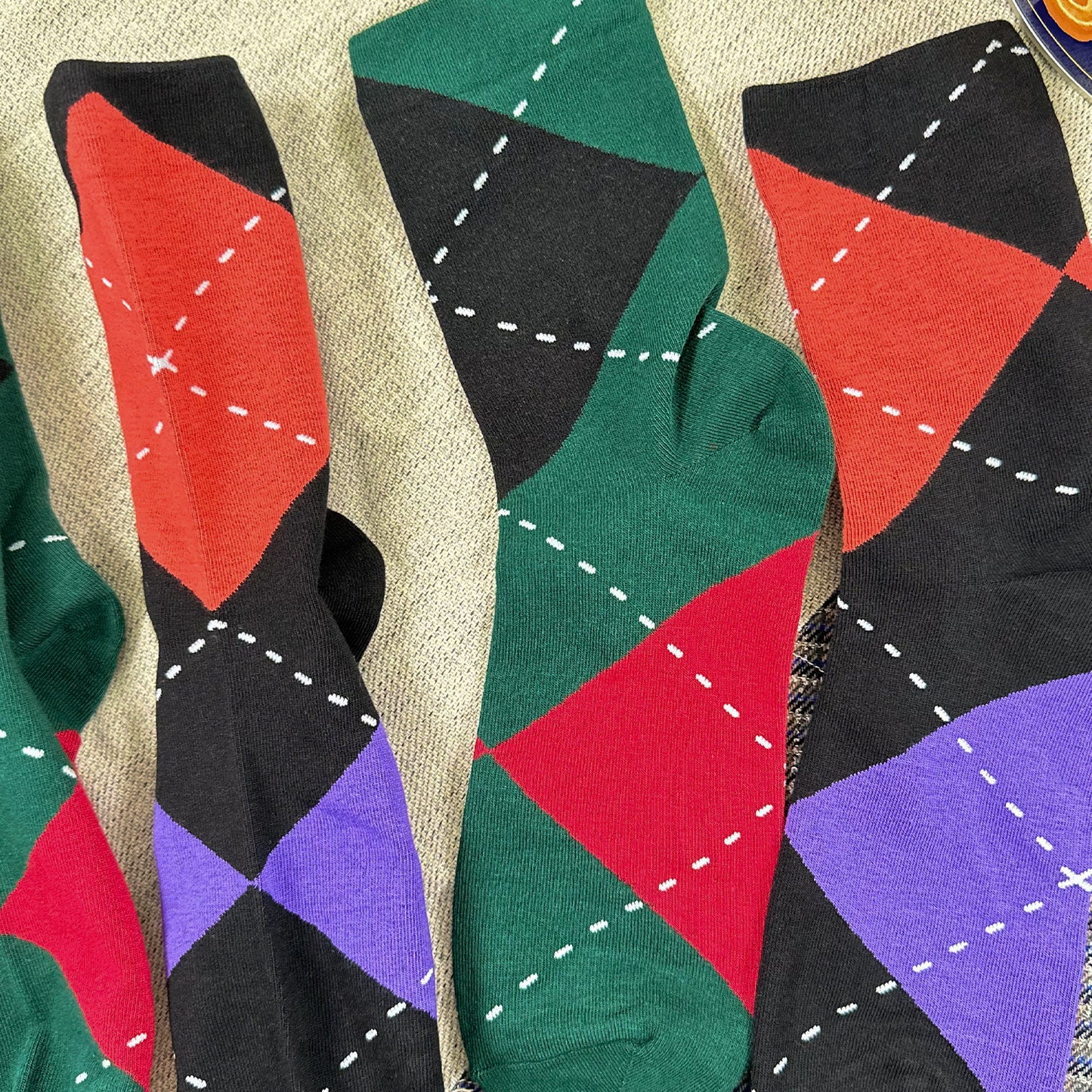 Men's Crew Big Argyle Socks