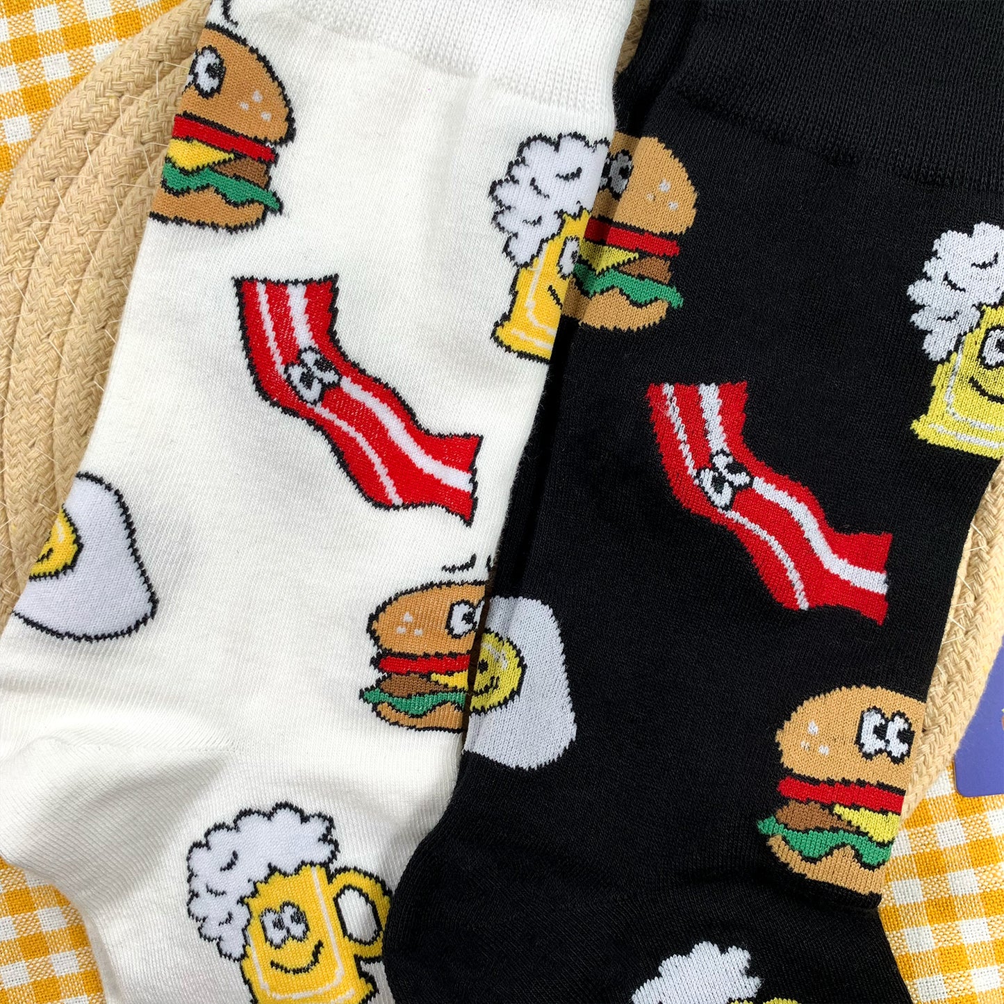 Men's Crew Cartoon Pattern Socks
